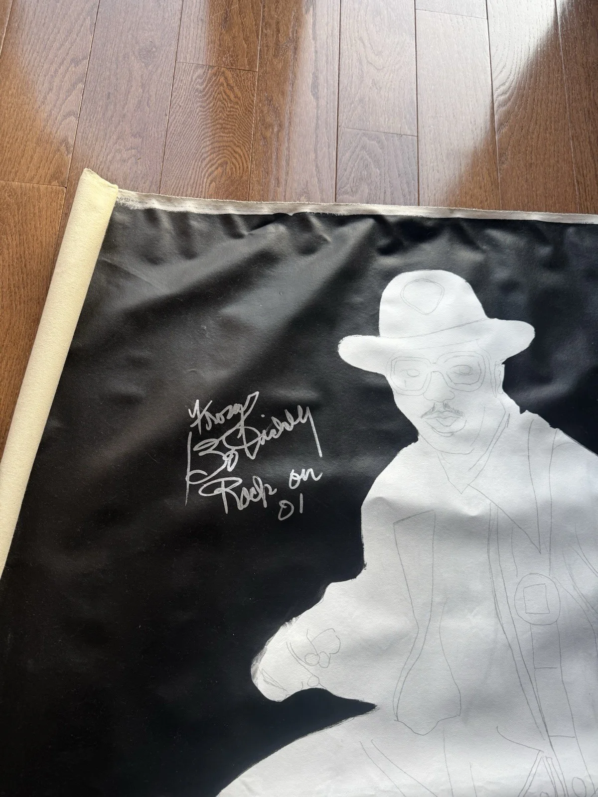 Bo Diddley Painting On Canvas By Phil Baker Signed Read Add, image 2