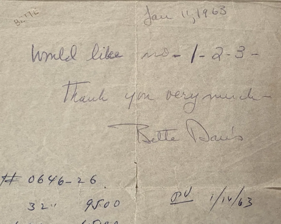 1963 JANUARY 11TH HAND SIGNED BETTE DAVIS LETTER JSA/COA AVAILABLE VERY RARE!!, image 2