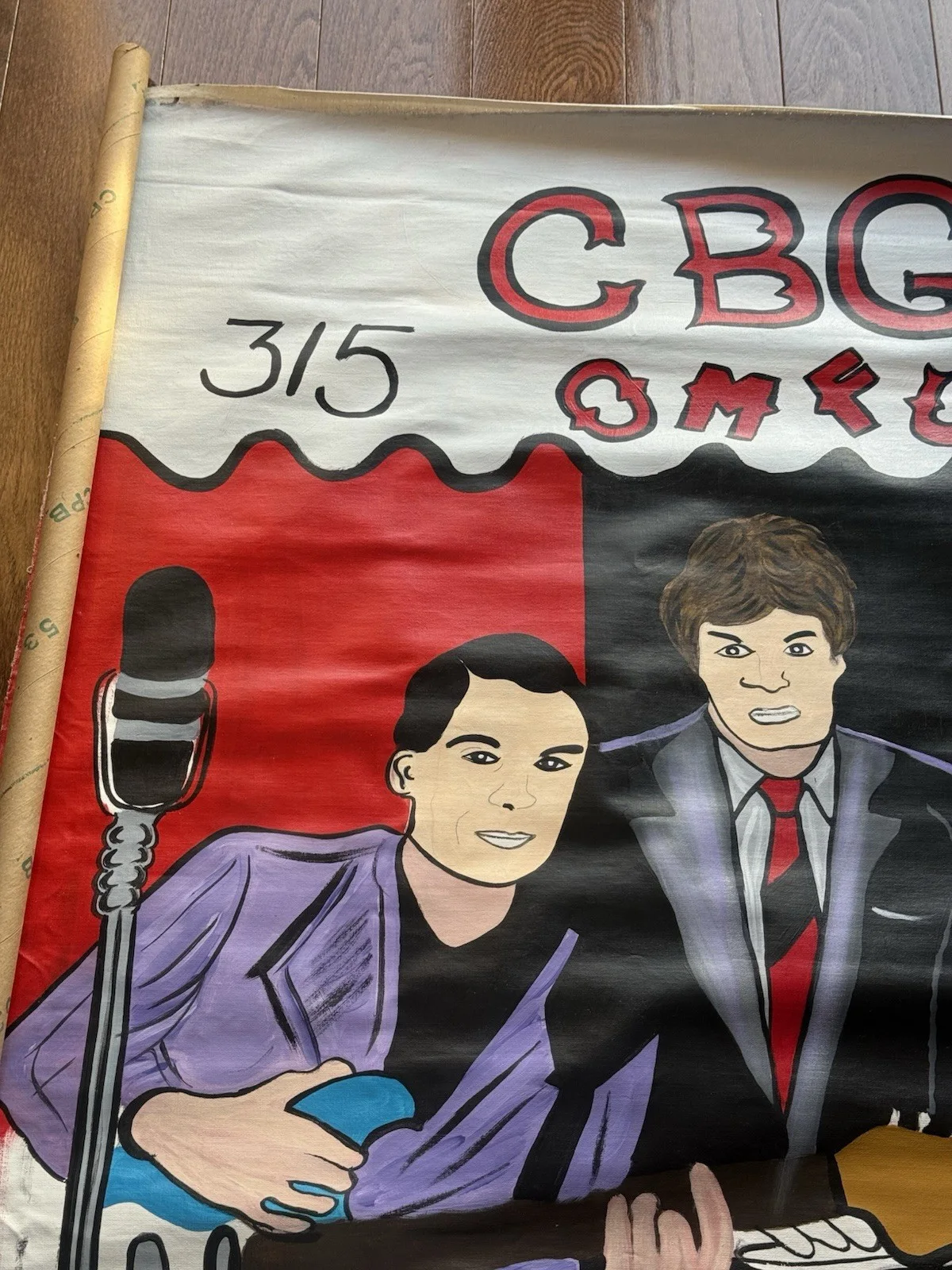 Talking Heads Painting On Canvas By Phil Baker Signed David Byrne, Chris , Tina, изображение 3