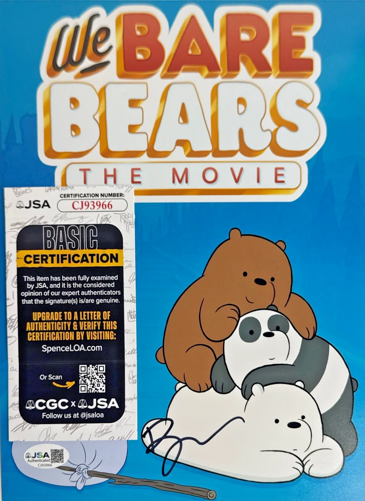 Bobby Moynihan — Bobby Moynihan Signed 8x10 We Bare Bears Photo JSA CJ93966, image 2