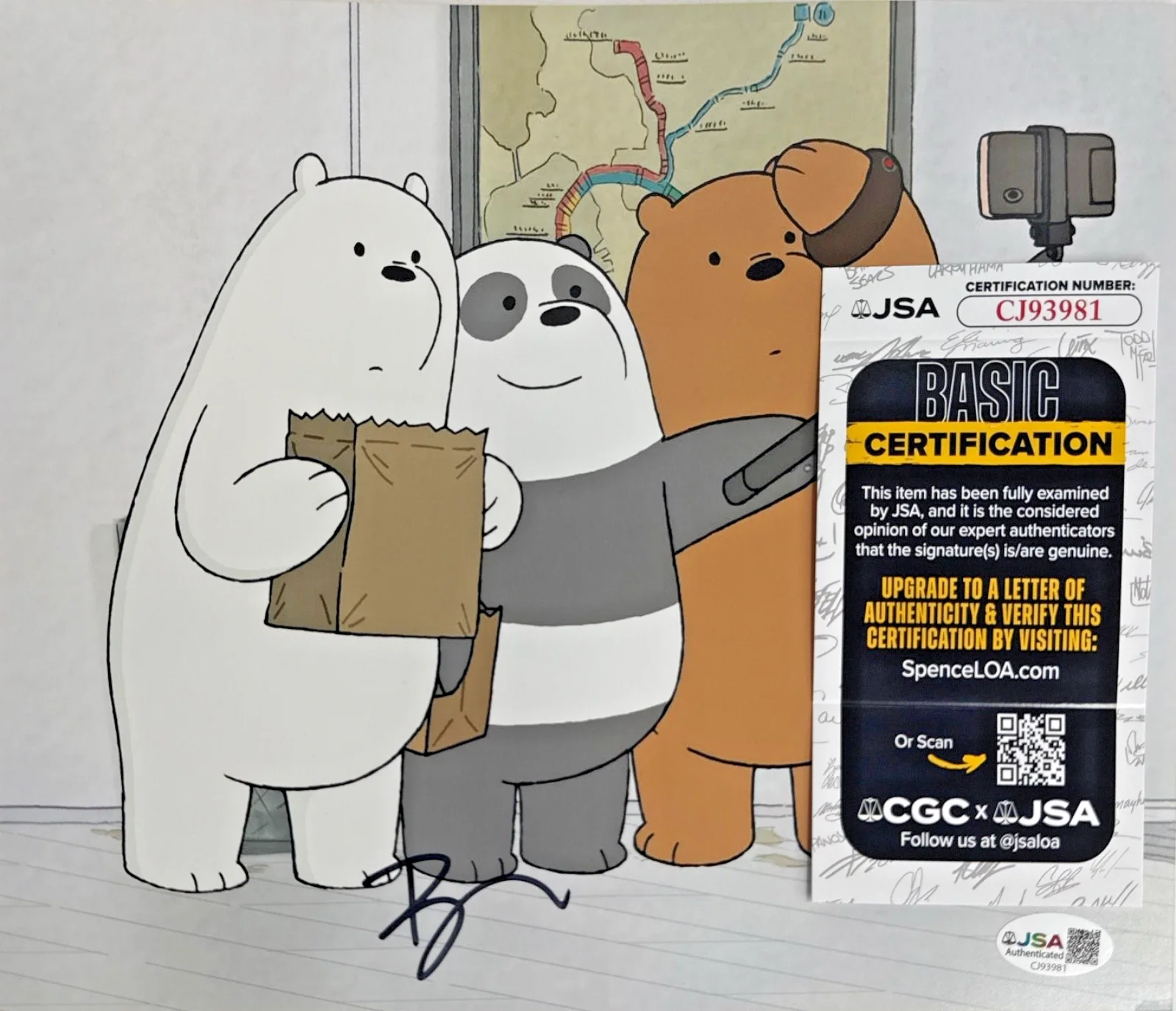 Bobby Moynihan — Bobby Moynihan Signed 8x10 We Bare Bears Photo JSA CJ93981, image 2