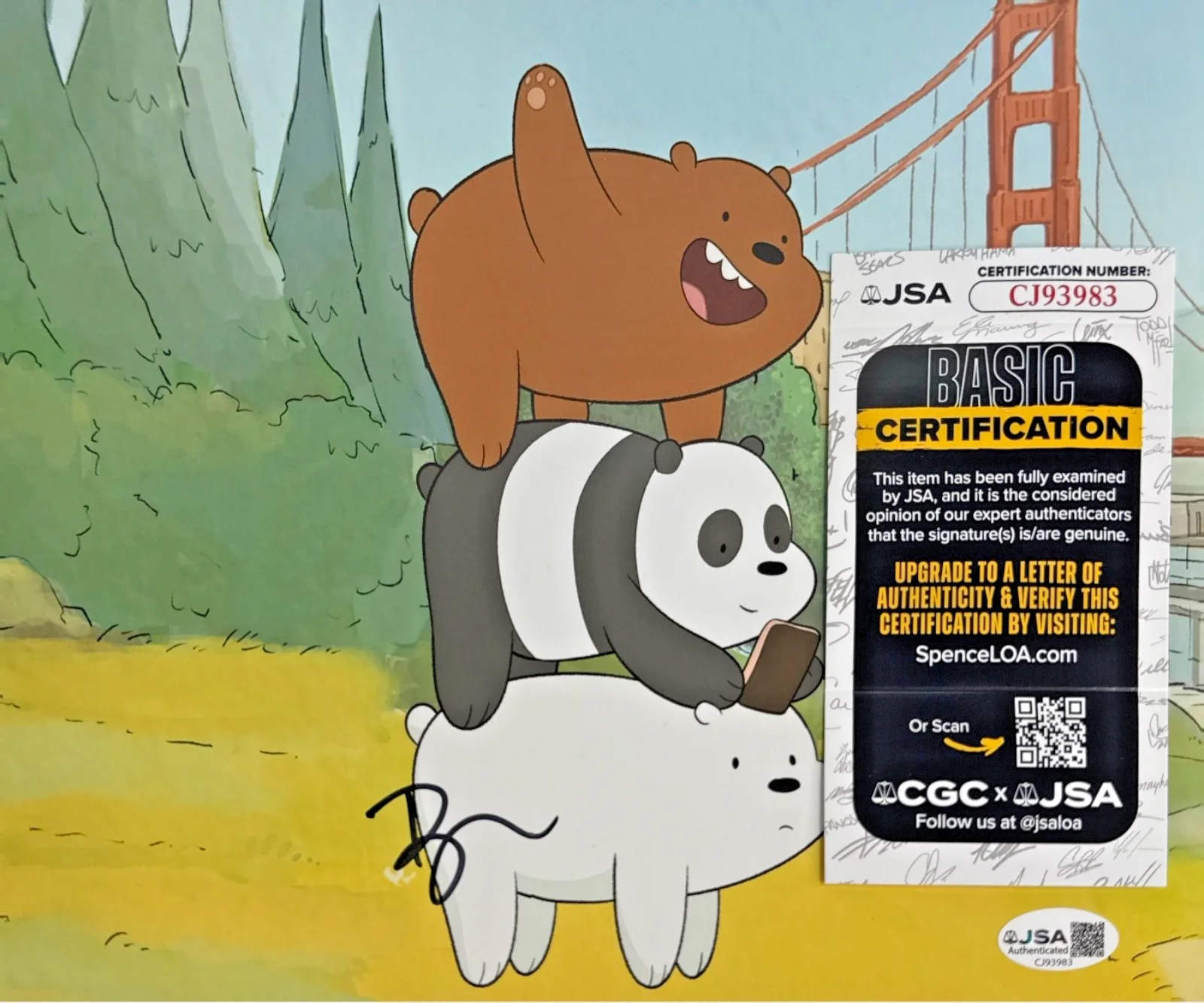 Bobby Moynihan — Bobby Moynihan Signed 8x10 We Bare Bears Photo JSA CJ93983, image 2