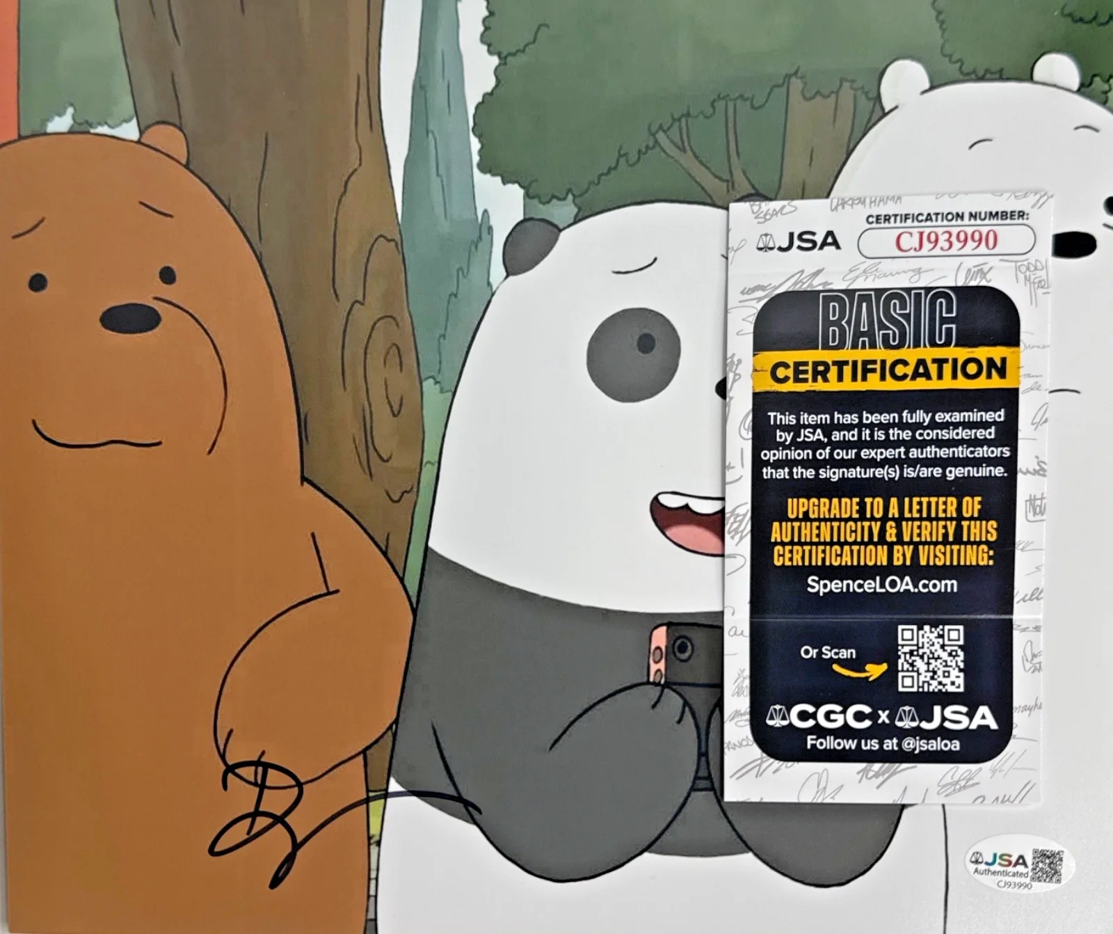 Bobby Moynihan — Bobby Moynihan Signed 8x10 We Bare Bears Photo JSA CJ93990, image 2