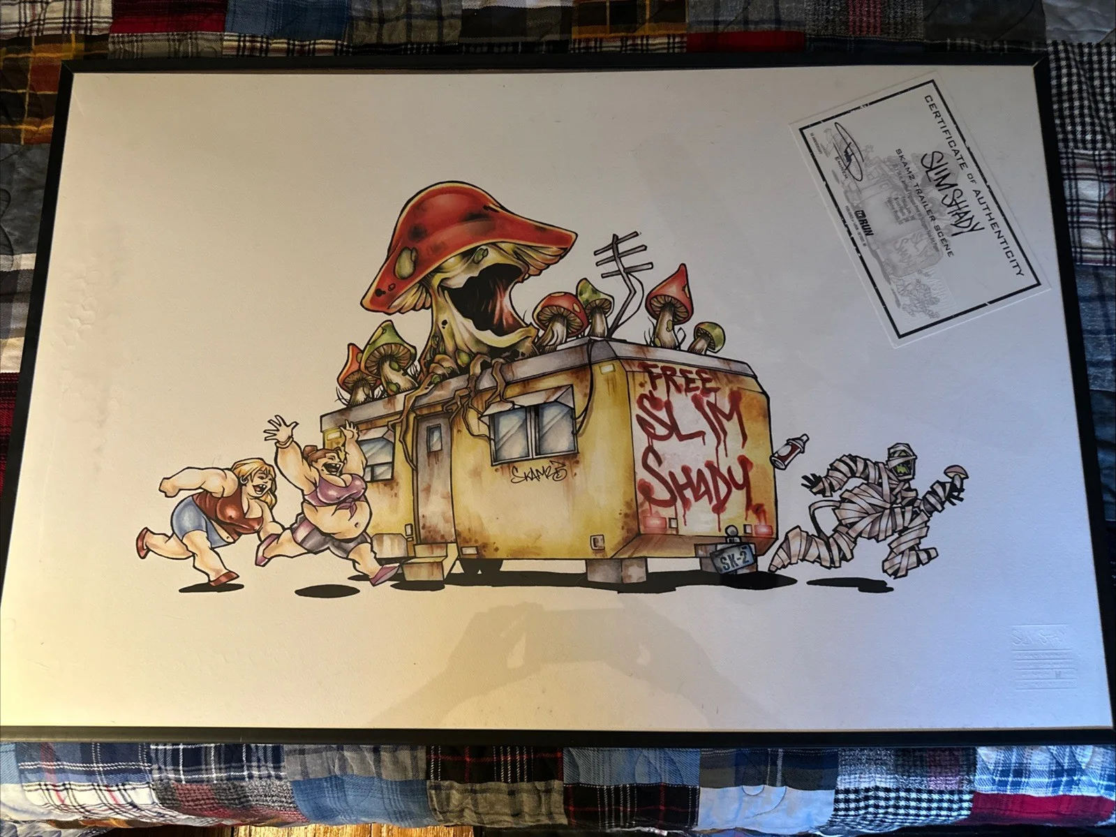 Eminem Slim Shady Limited Ed Signed Autographed Lithograph! 69/99 Skamz Trailer, image 3