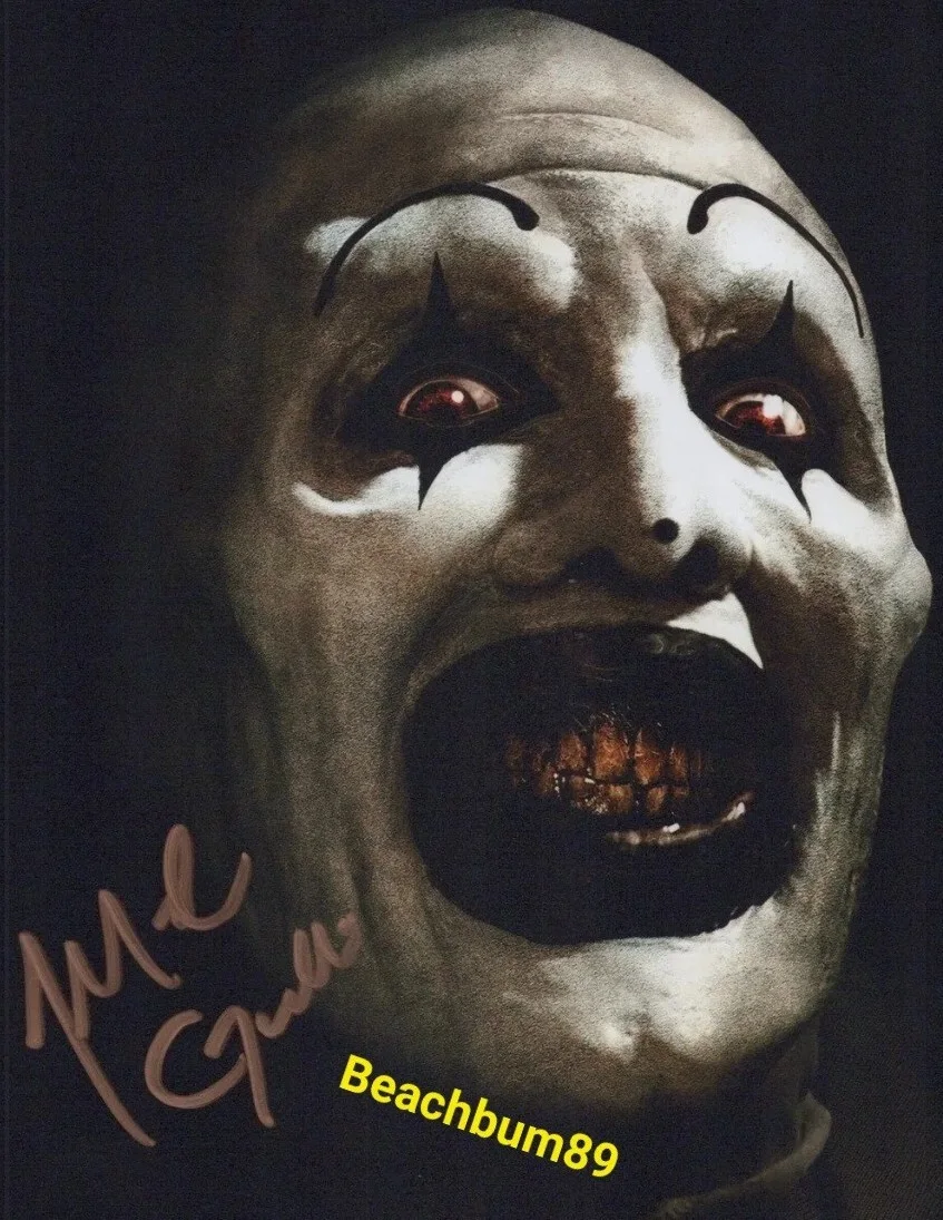 Mike Gianelli — MIKE GIANELLI 1st 'Art The Clown' In the 'Terrifier" Series. Signed 8x10 W/COA, image 4