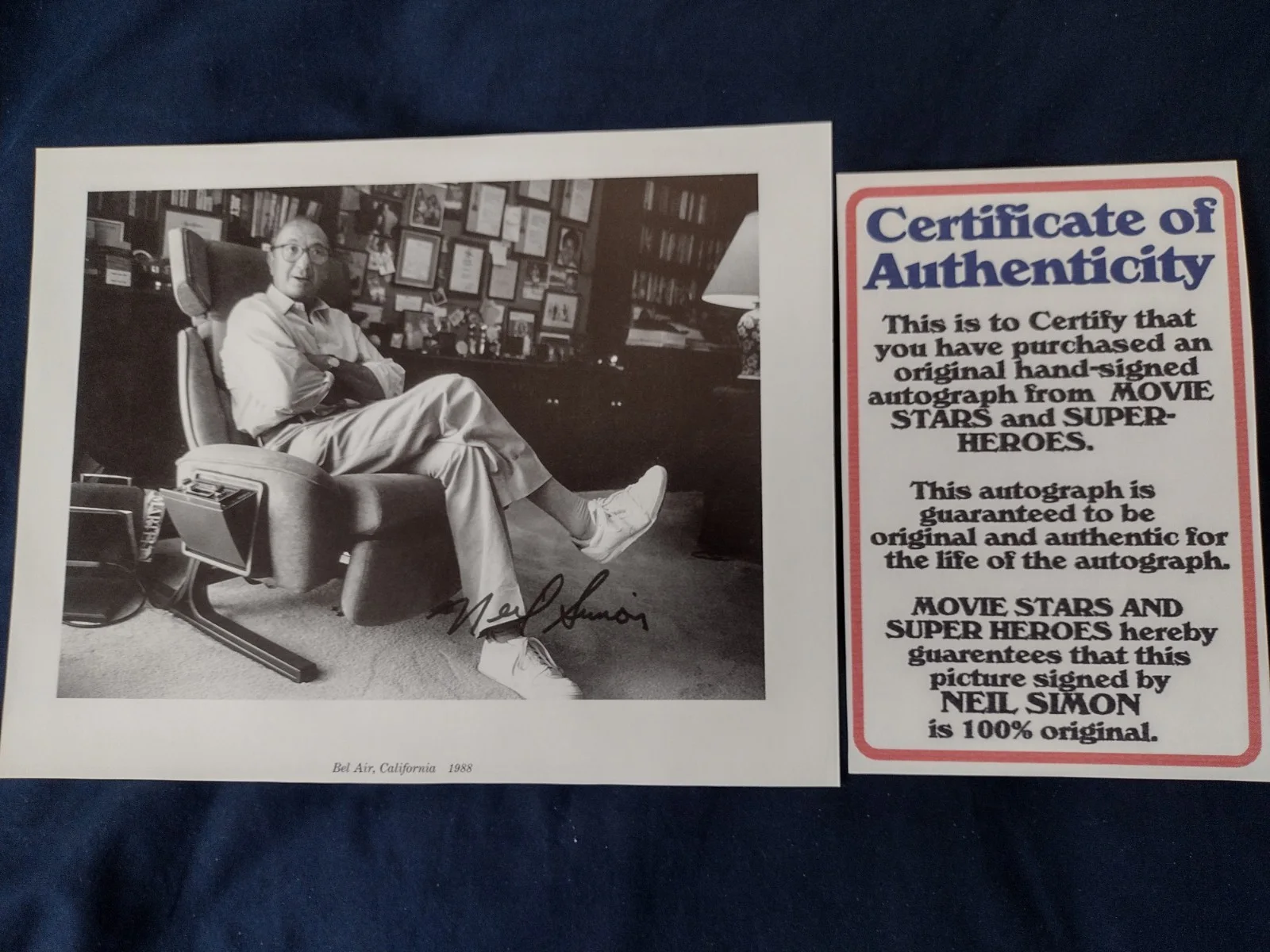 Playwright Neil Simon Autographed Magazine Page COA Odd Couple Lost in Yonkers, изображение 3