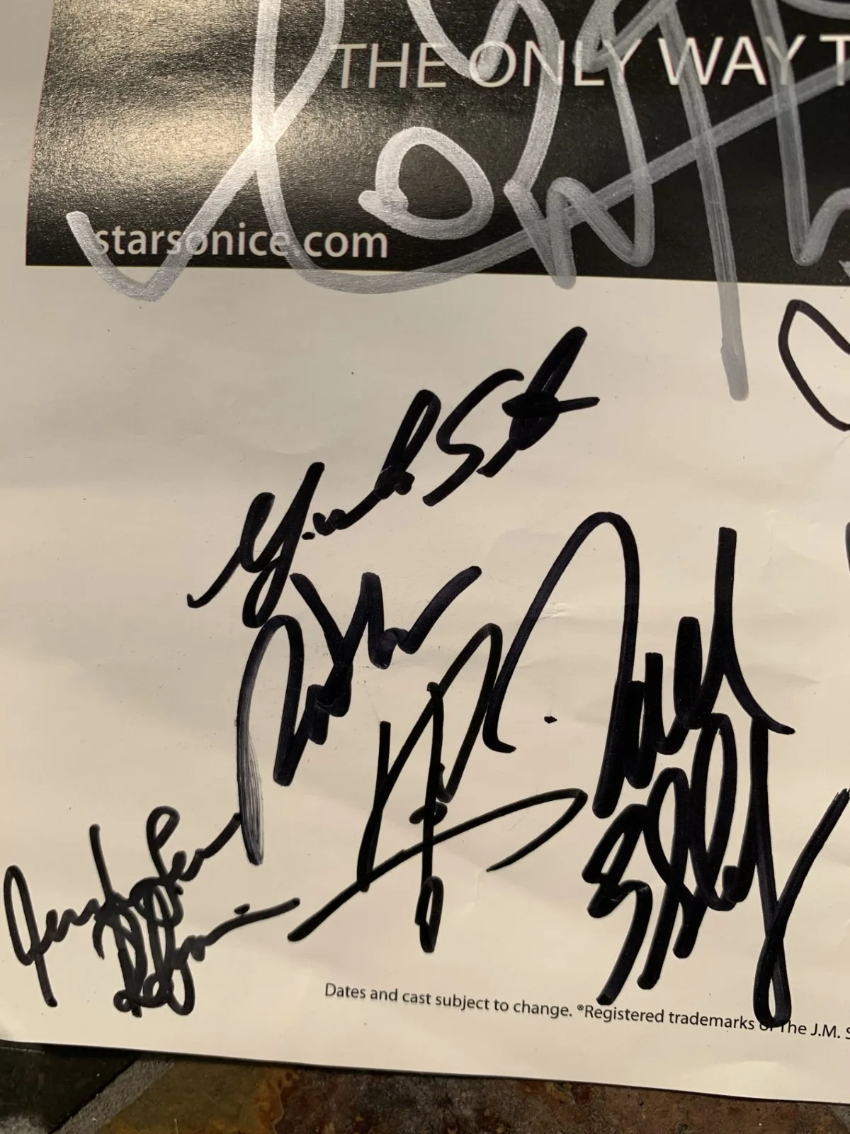 2007 Smucker’s Stars on Ice Live Signed Poster – Sasha Cohen + Cast Autographs, изображение 3