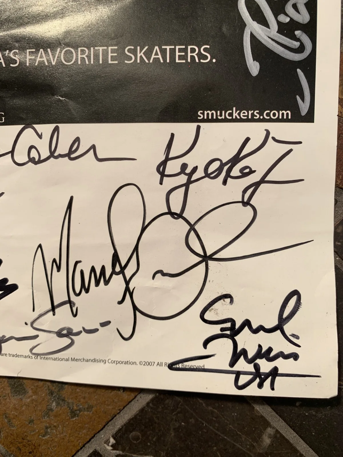2007 Smucker’s Stars on Ice Live Signed Poster – Sasha Cohen + Cast Autographs, изображение 4