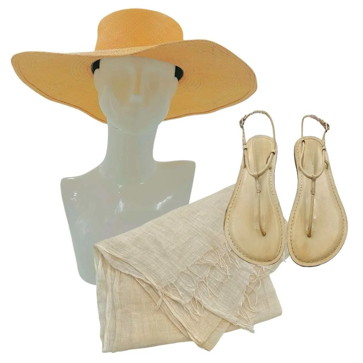 Blink Twice Adria Arjona Screen Worn Beach Wrap Hat and Shoes Star Wars, изображение 2