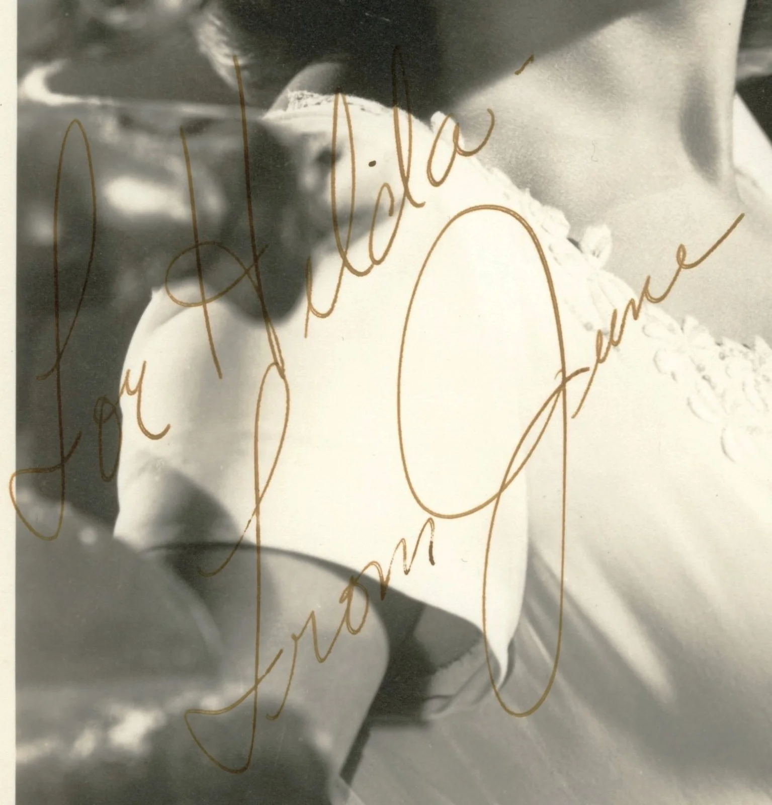 Beautiful Vintage June Allyson Signed Photo, image 2