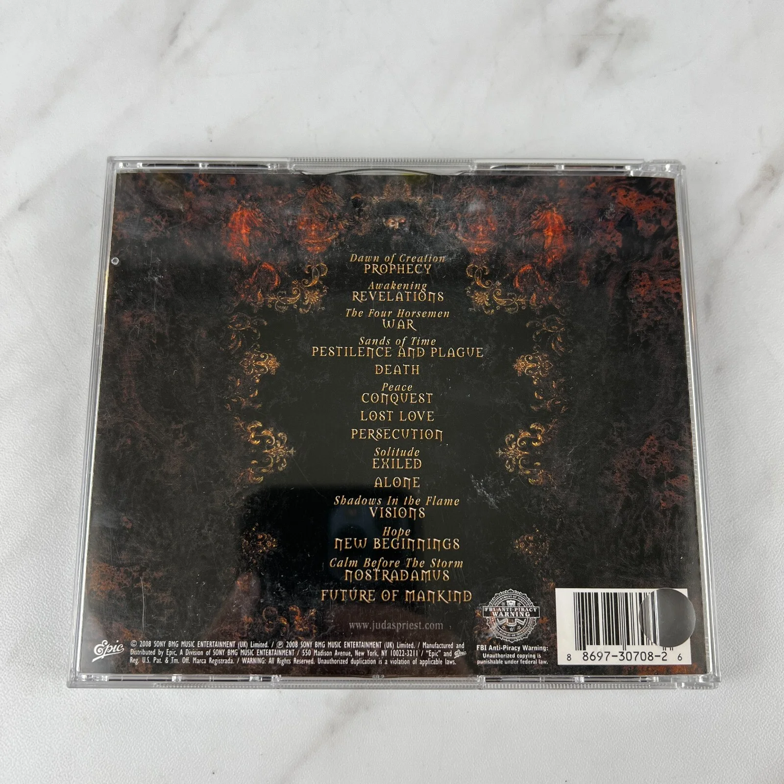 Judas Priest Nostradamus Signed CD Slip Cover [Rob Halford & Glenn Tipton] JSA, изображение 3