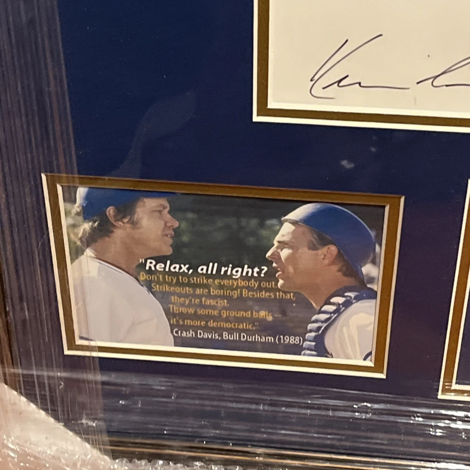 Kevin Costner — Kevin Costner & Tim Robbins autograph Bull Durham Collage 23 X 24“ COA JSA, изображение 5