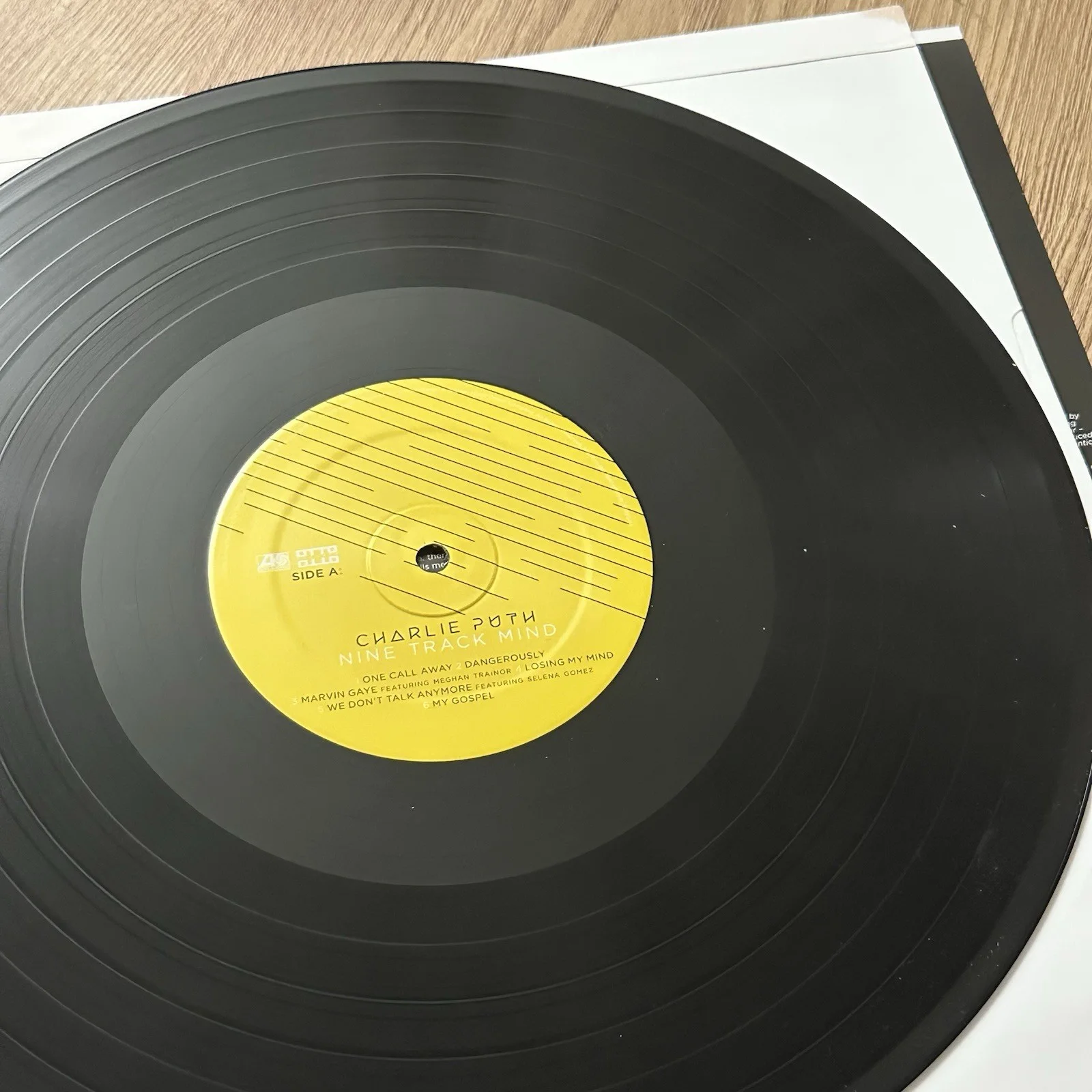 charlie puth signed vinyl LP Nine track Mind Black Autograph, image 3