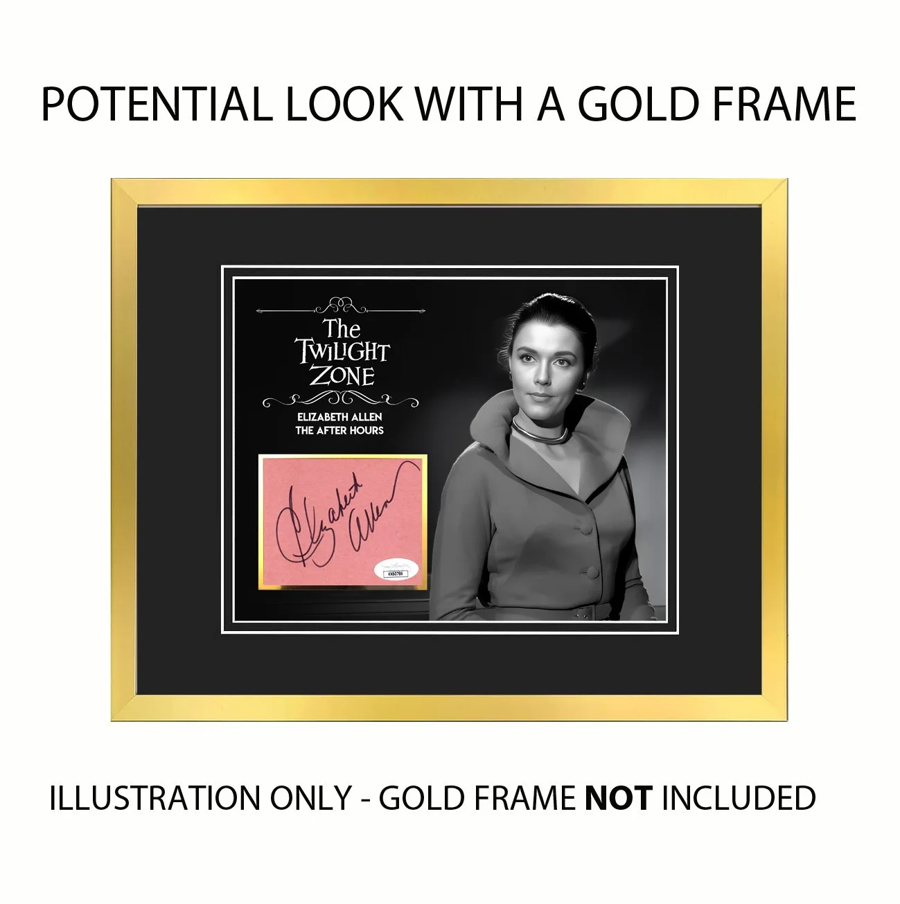 ELIZABETH ALLEN — ELIZABETH ALLEN Signed/Autographed Mat Display - The Twilight Zone, Rod Serling, изображение 3