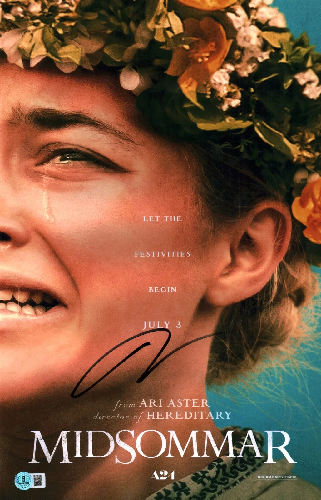 ari aster — ARI ASTER SIGNED MIDSOMMAR DIRECTOR 11X17 PHOTO POSTER AUTOGRAPH BAS COA