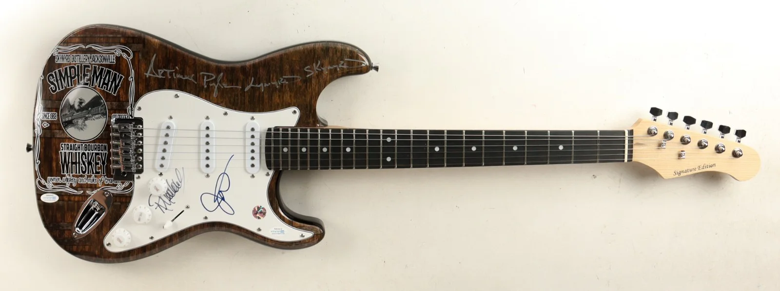 Johnny Van Zant, Rickey Medlocke & Artimus Pyle Signed Custom Guitar (ACOA), изображение 2