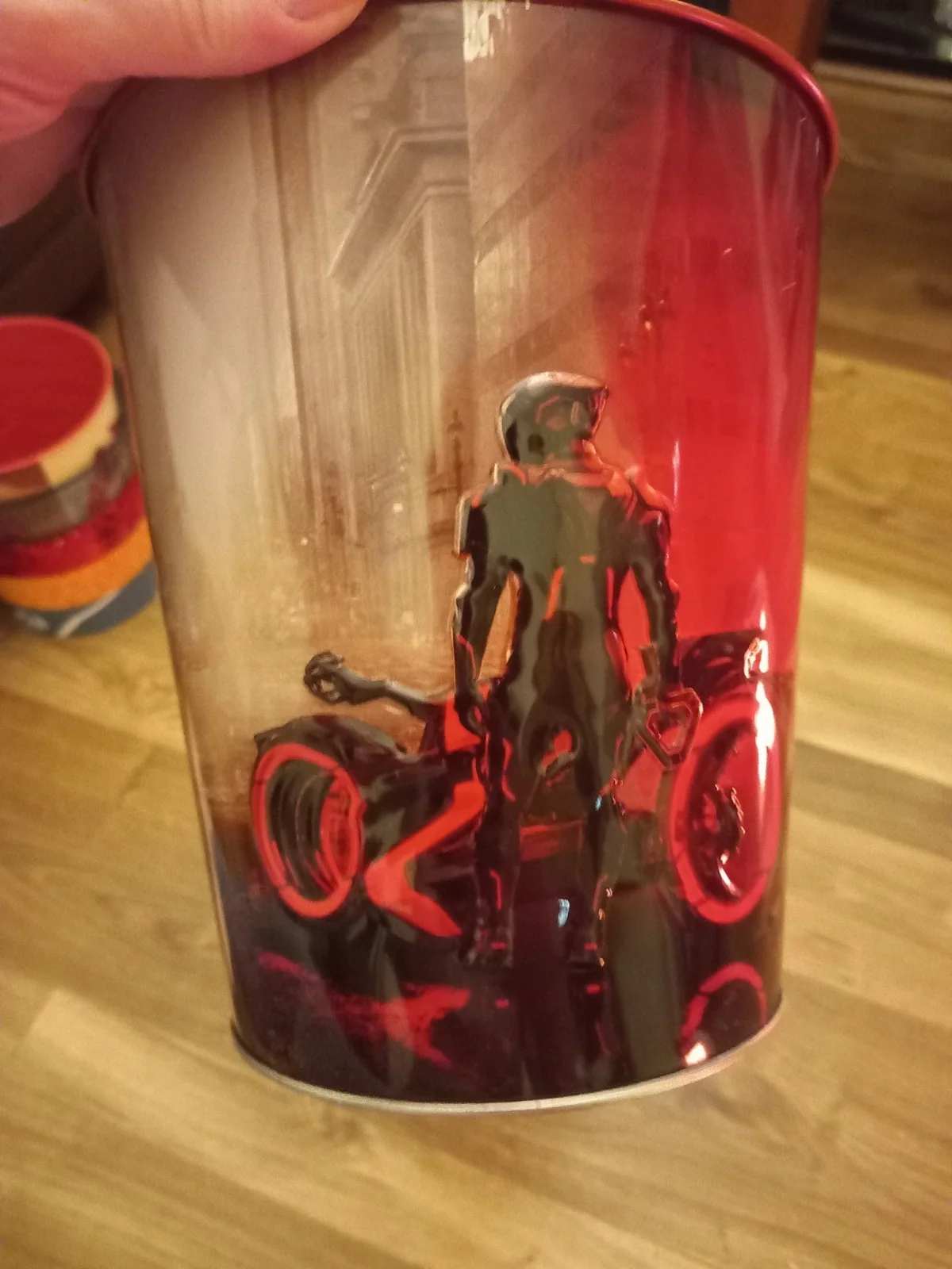 TRON ARES CINEMA POPCORN TIN BUCKET/ BRAND NEW, image 2