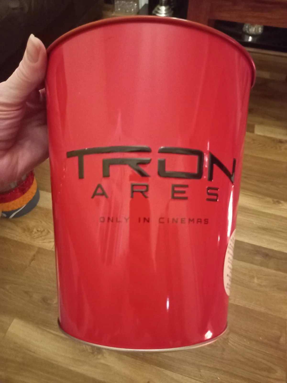 TRON ARES CINEMA POPCORN TIN BUCKET/ BRAND NEW, image 3