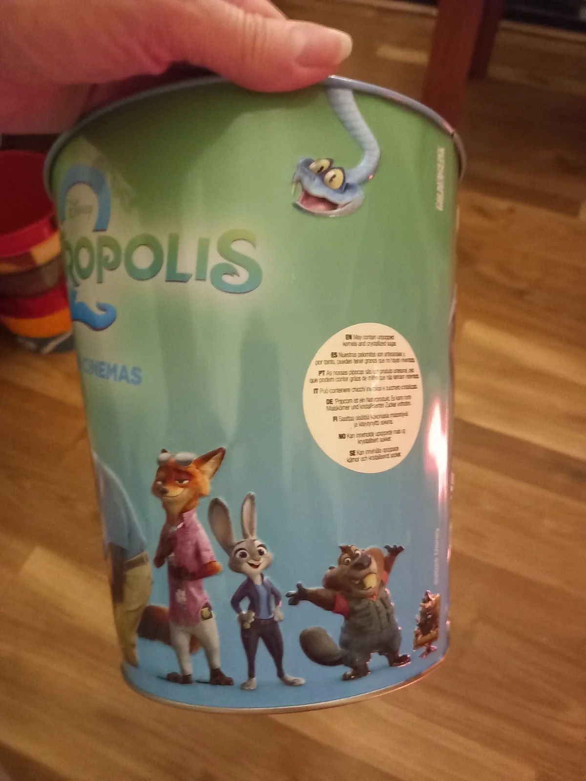 Odeon Cinema Exclusive Zootropolis 2 Popcorn Tin Bucket Brand New, изображение 4