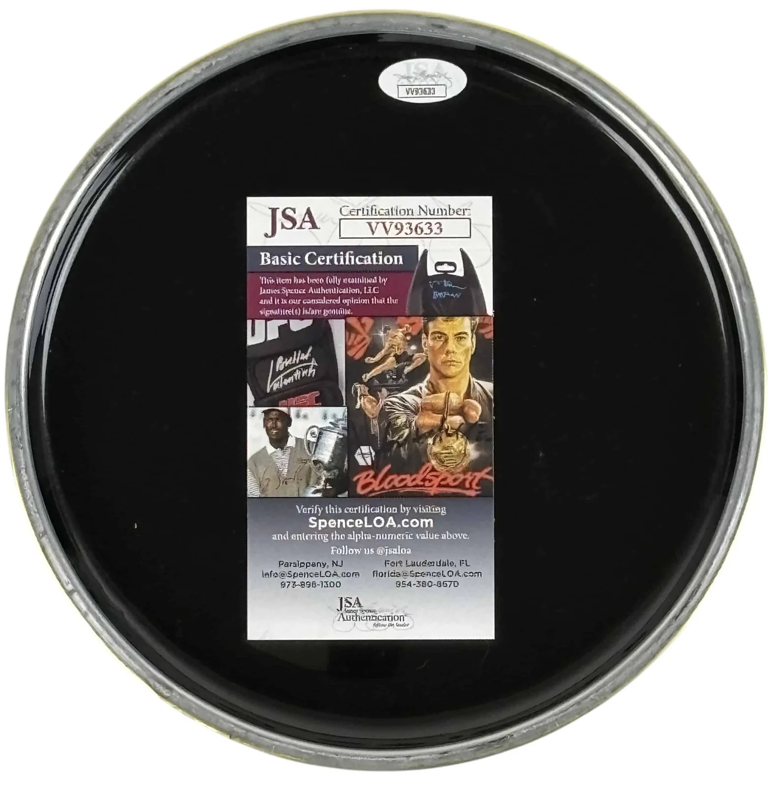 Bobby Blotzer signed 8" Drum Head Drummer RATT JSA Authentication, image 2