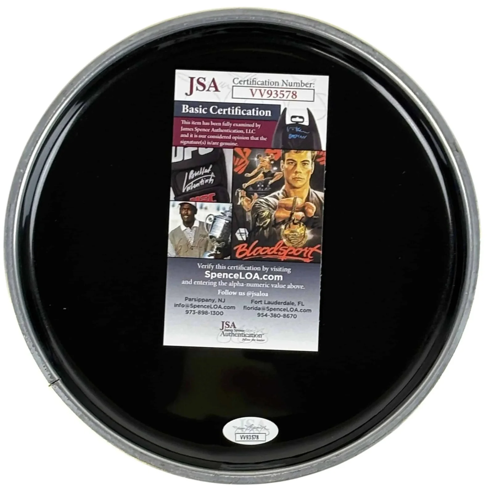 Rob Gardner signed 8" Drum Head Drummer L.A. Guns Guns N' JSA Authentication, image 2
