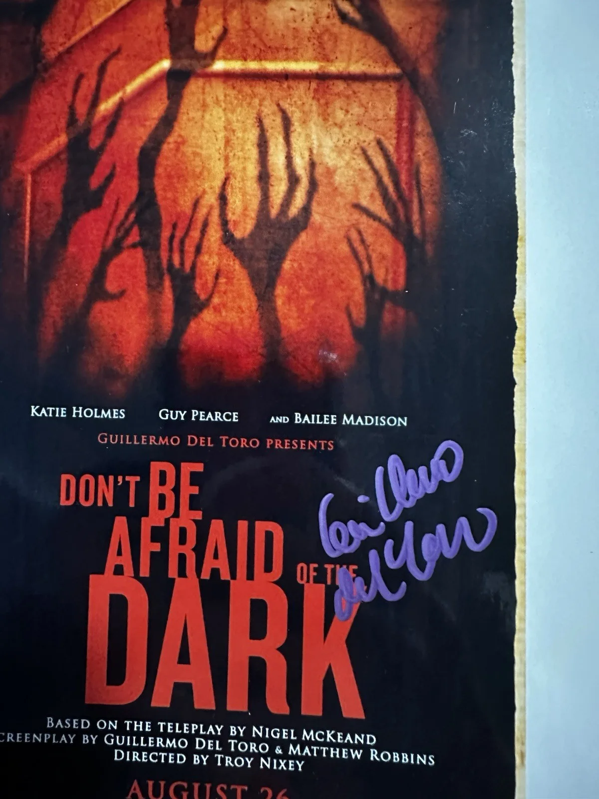 Guillermo Del Toro & Troy Nixey Signed Dont Be Afraid Of The Dark 8x10 photo, изображение 2