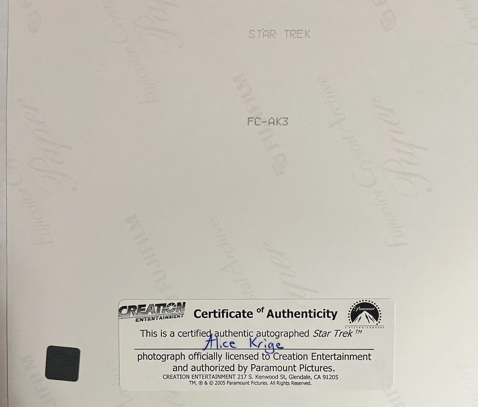 Alice Krige — Alice Krige Signed "Borg Queen" Autographed Star Trek First Contact 8x10 CE COA, image 3