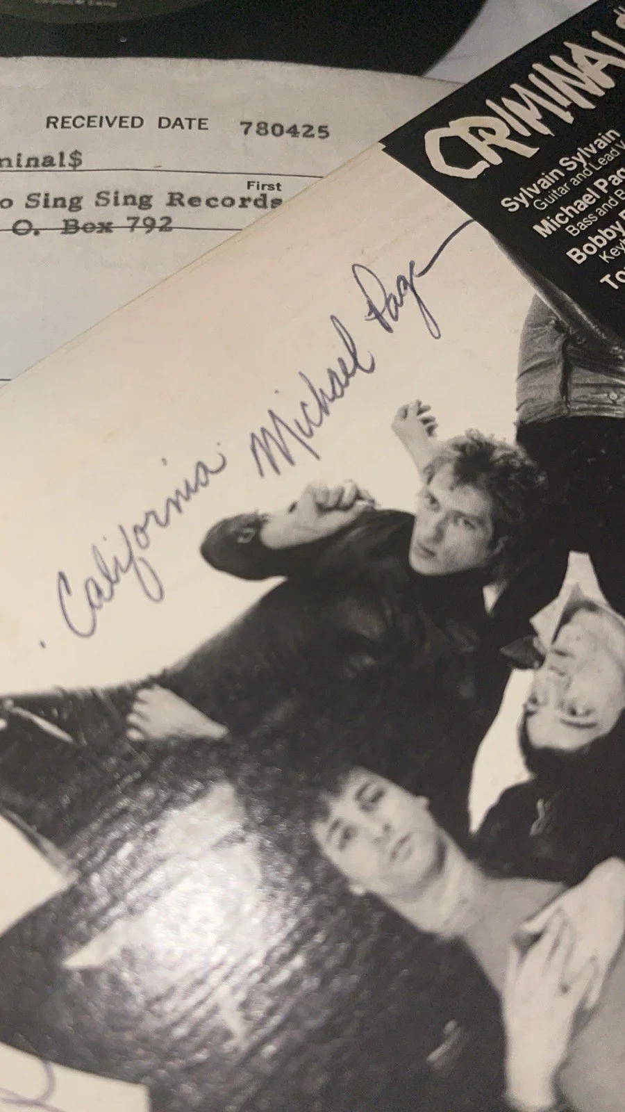 CRIMINAL$ – The Kids Are Back / The Cops Are Coming – Signed 7” Punk Vinyl, image 3