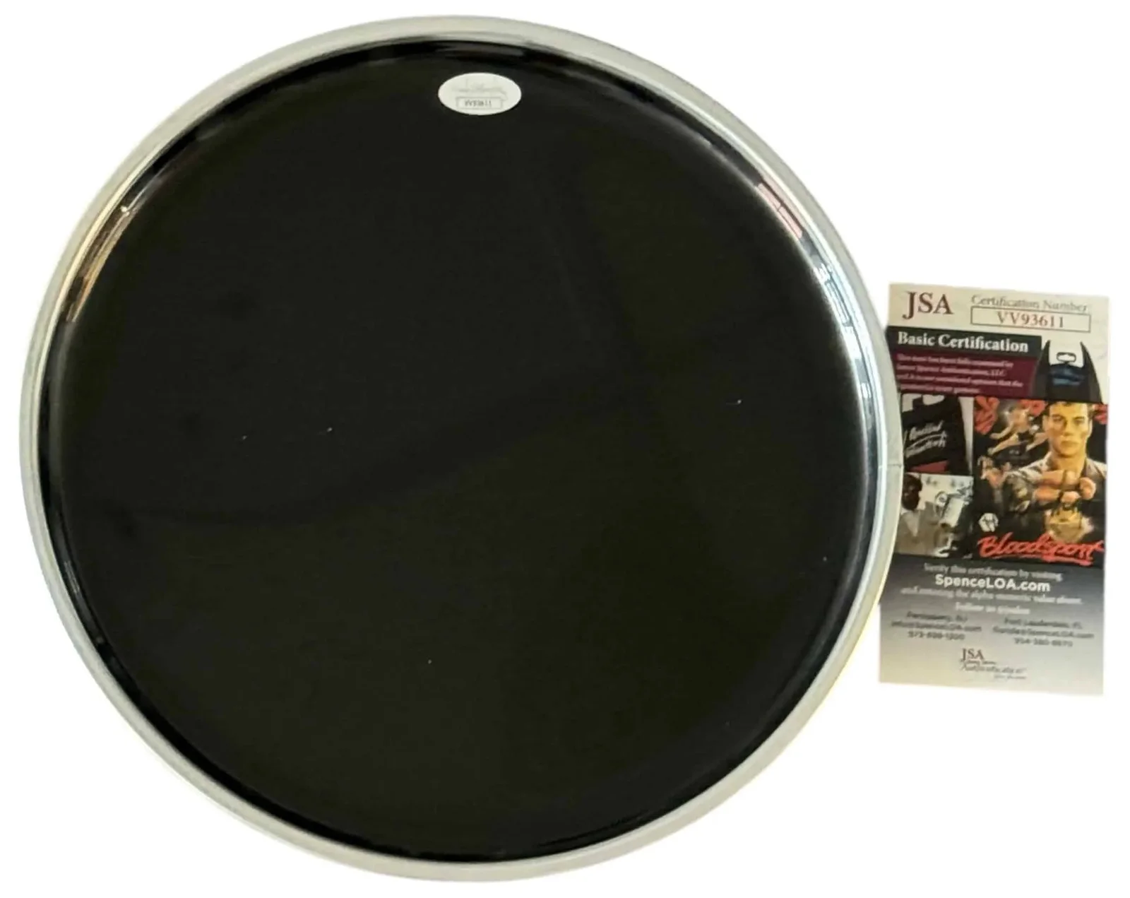 Bobby Blotzer signed 10" Drum Head Drummer RATT JSA Authentication, image 2