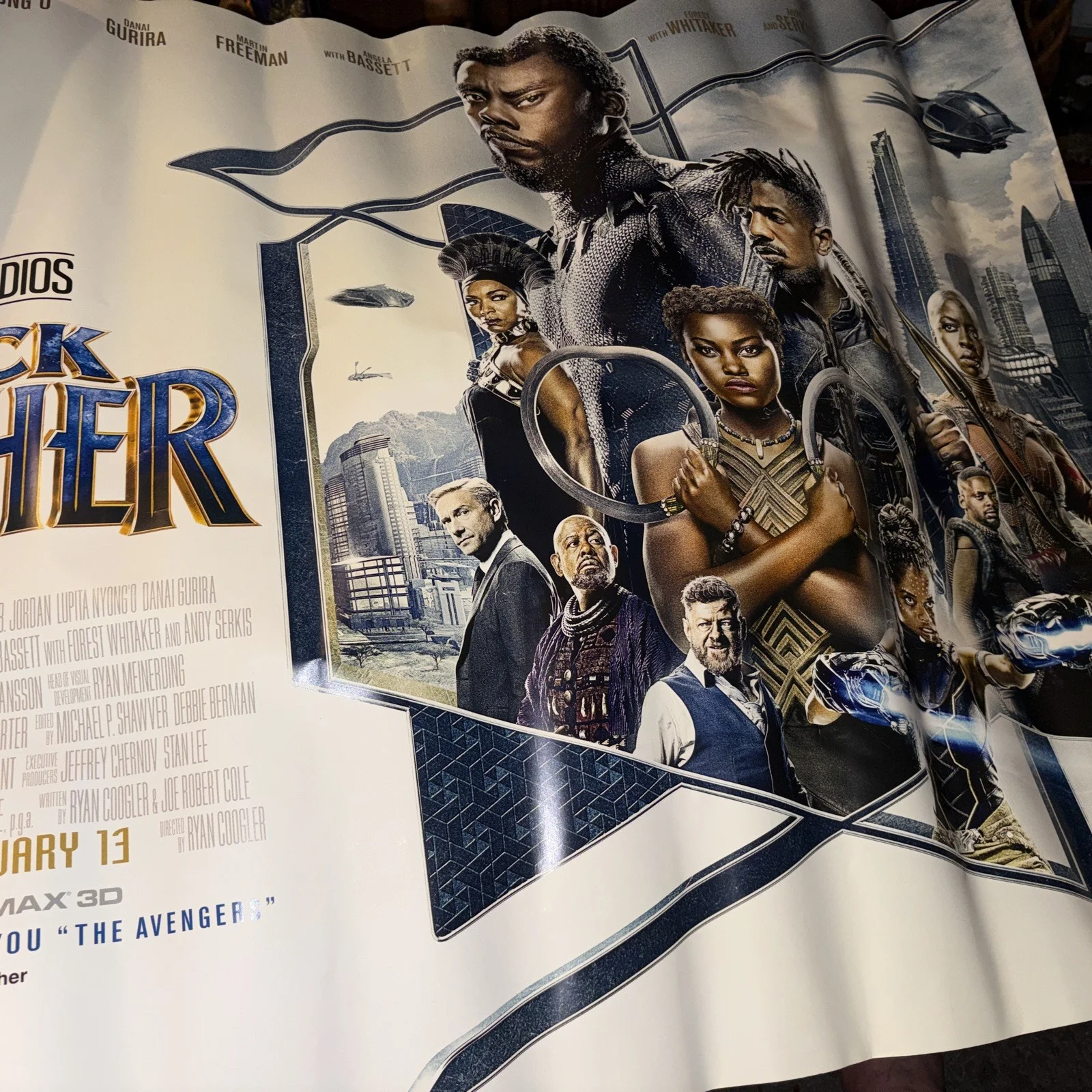 Black Panther Giant Quad Cinema Poster 30” X 40” Double - Sided, изображение 3
