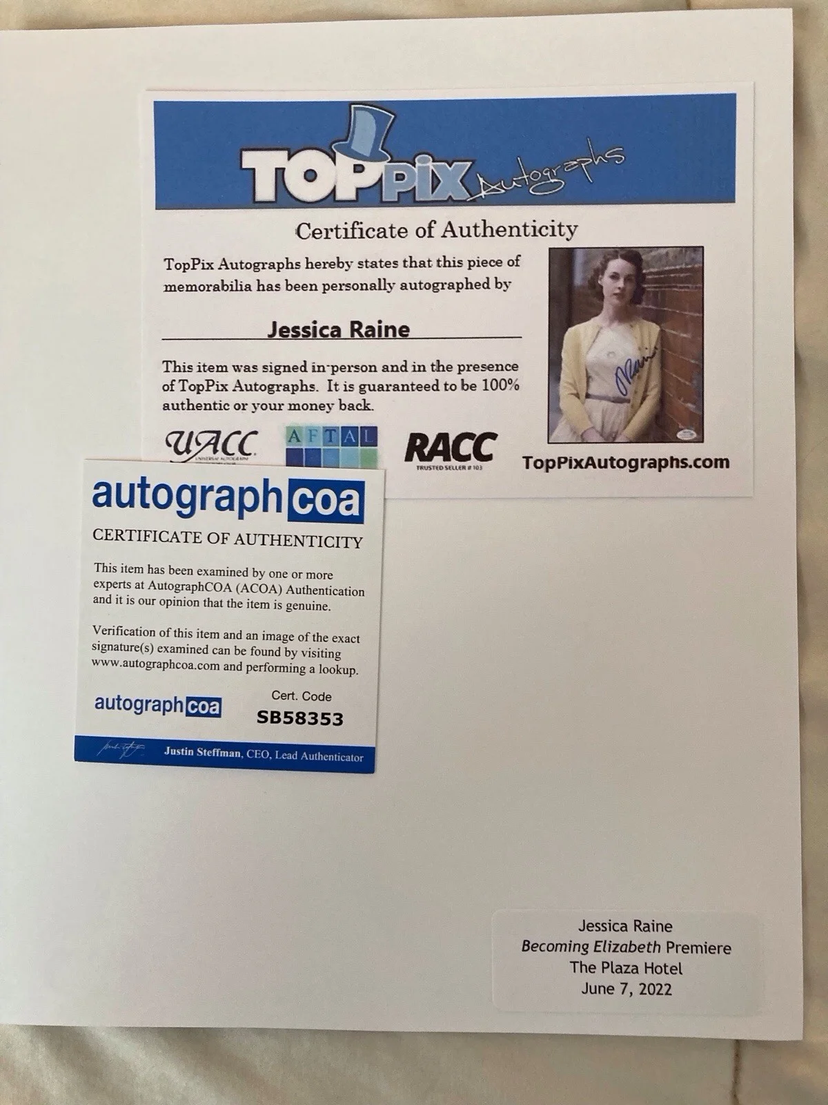 Jessica Raine — JESSICA RAINE signed photo (Call the Midwife), изображение 2