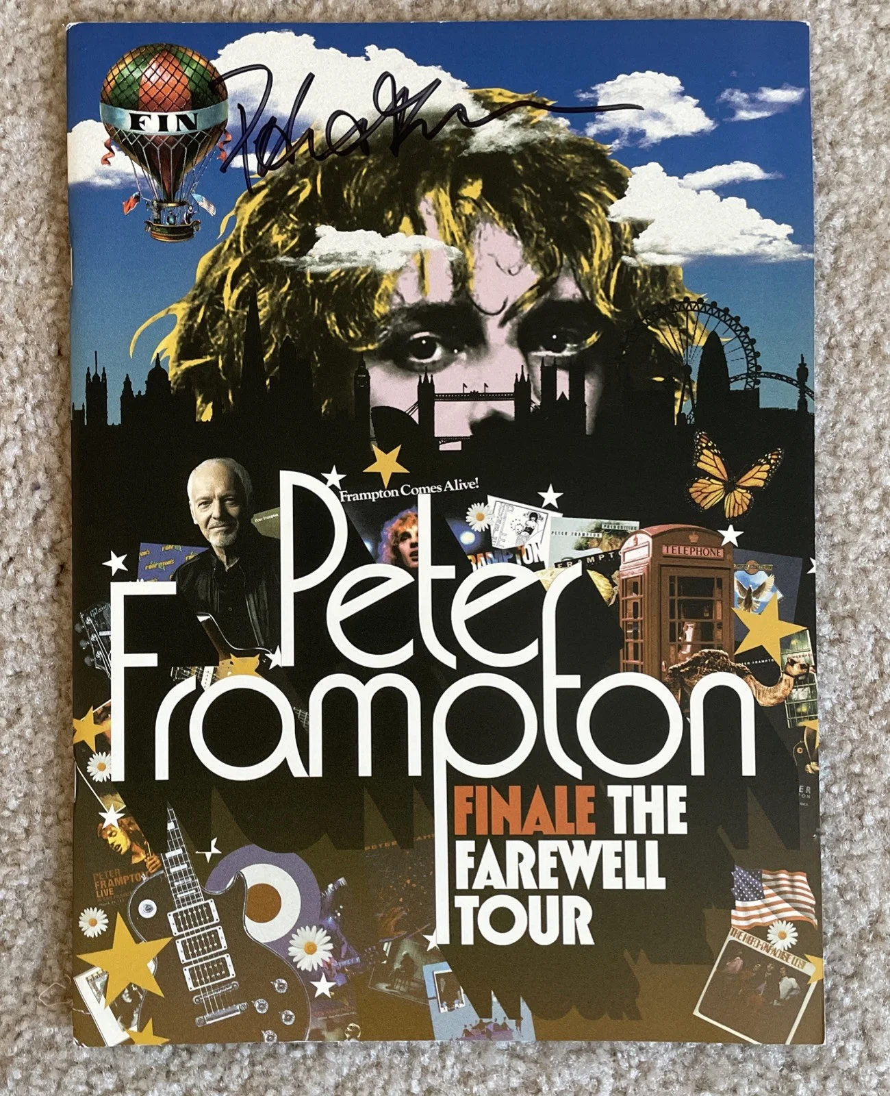 Peter Frampton — PETER FRAMPTON SIGNED AUTOGRAPH FINALE - THE FAREWELL TOUR BOOK PROGRAM