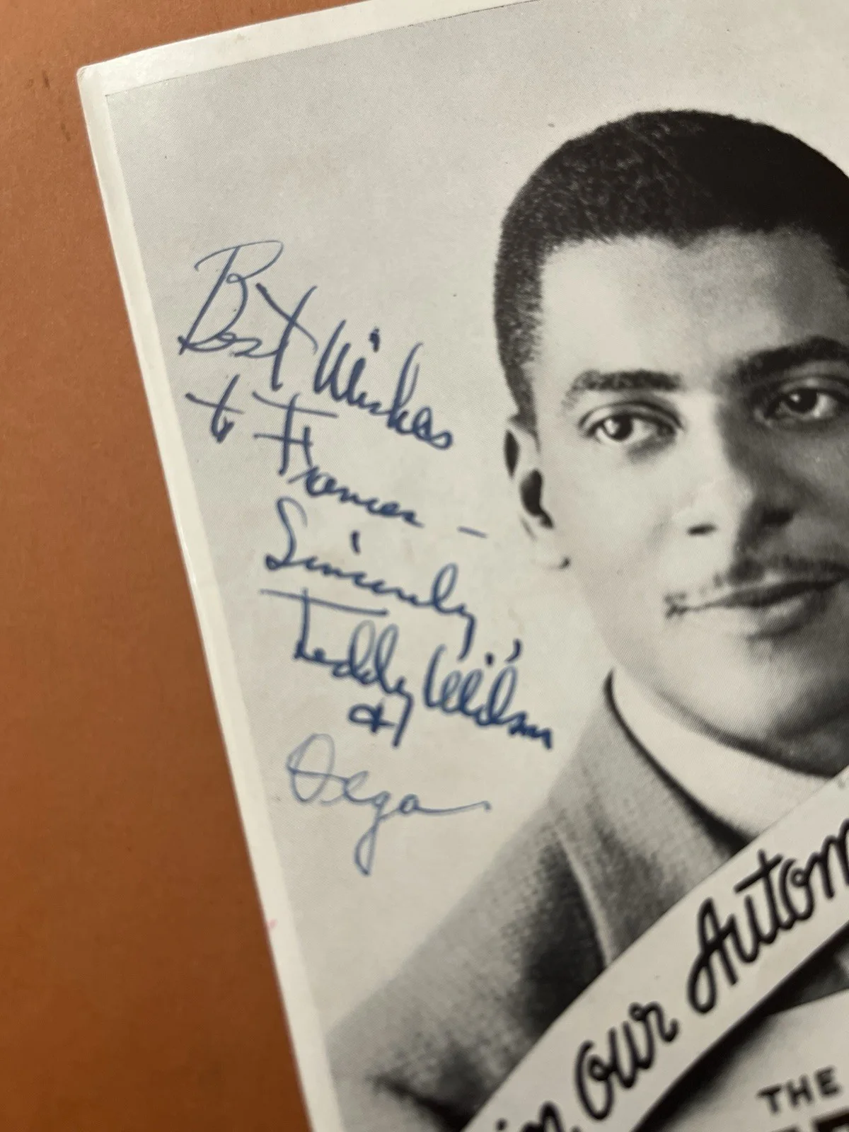 Signed Teddy Wilson Promotional Jazz Photo, изображение 2