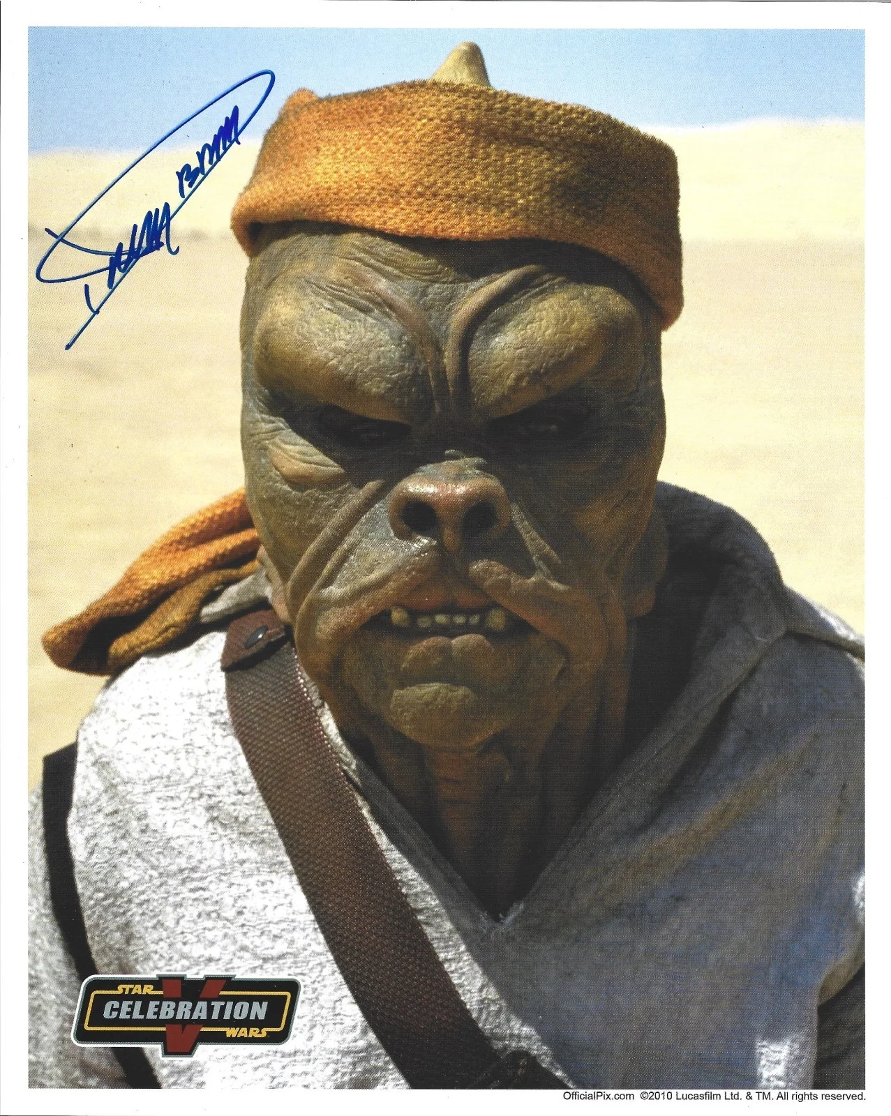 Dickey Beer — OPX Star Wars Celebration V Dickey Beer Signed Klaatu 8x10 photo Official Pix