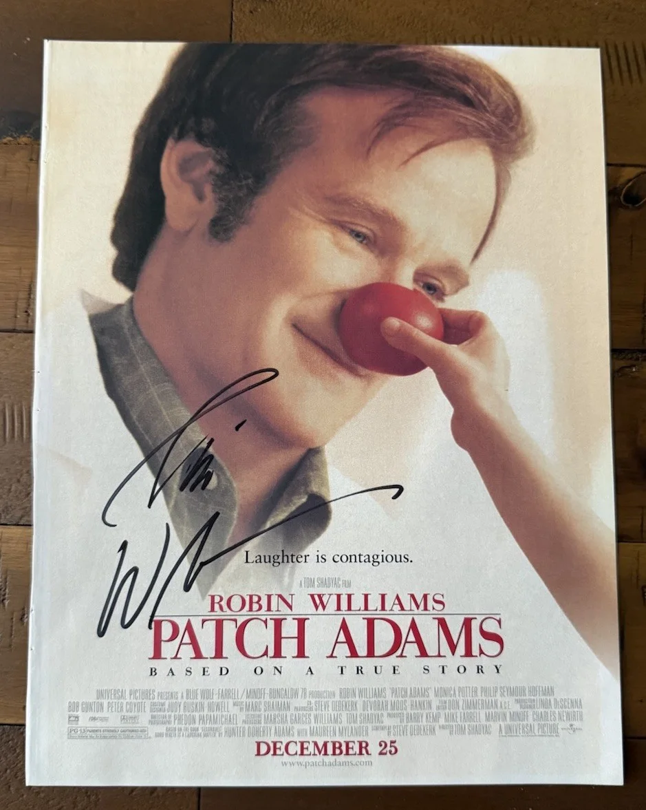 Robin Williams — ROBIN WILLIAMS Signed 8x10”Magazine Photo Patch Adams Autograph +envelope Letter, изображение 2