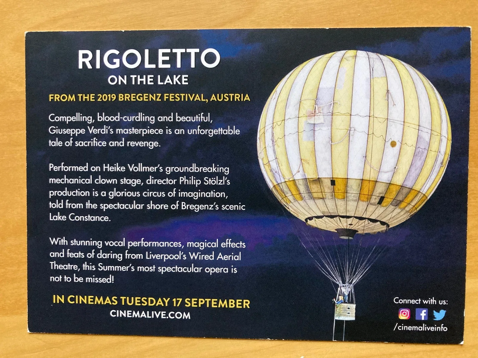 Rigoletto On The Lake promotional postcard, image 2