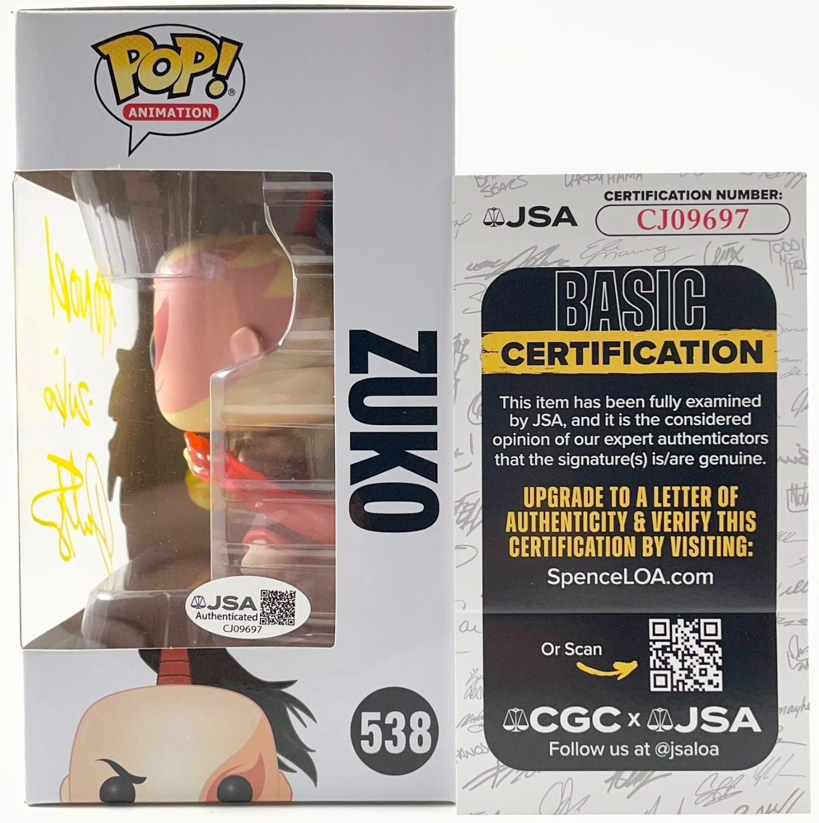 Dante Basco — Dante Basco Signed Avatar The Last Airbender Zuko Funko POP! Vinyl #538 JSA COA, изображение 2