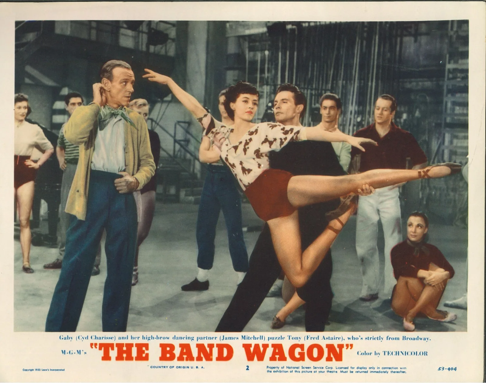Band Wagon 2x ORIGINAL US Lobby Cards Fred Astaire Cyd Charisse 1953, изображение 2