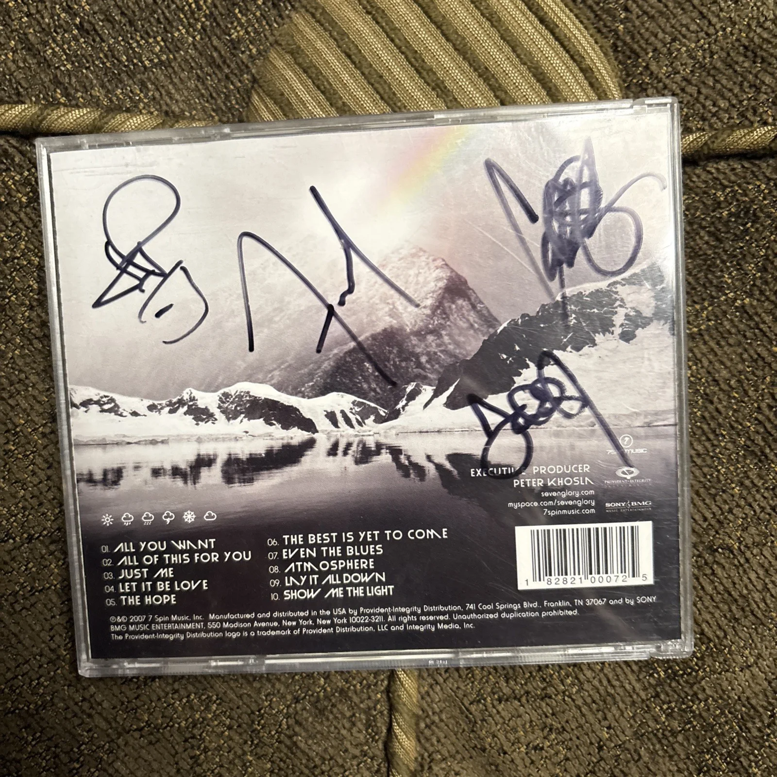 Signed Autographed By Full Band Sevenglory- Atmosphere Cd, image 2