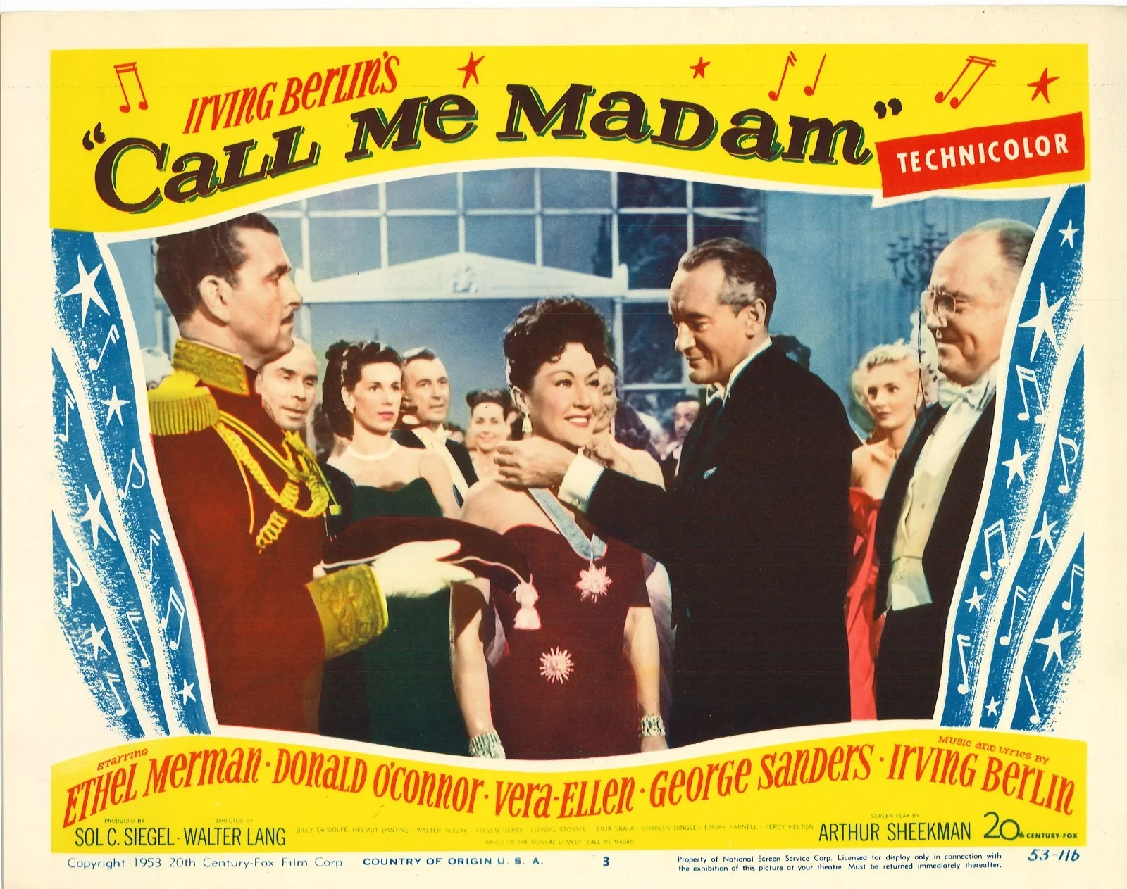 Call Me Madam 4x ORIGINAL US Lobby Cards Ethel Merman Irving Berlin 1953, изображение 4
