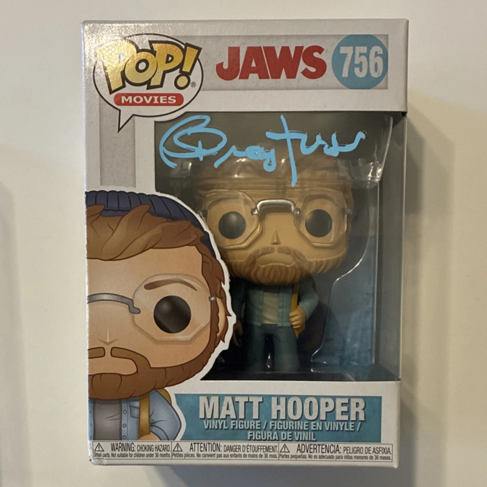 Richard Dreyfuss — Funko Pop Jaws Matt Hooper #756 Signed Vinyl Figure JSA Richard Dreyfuss