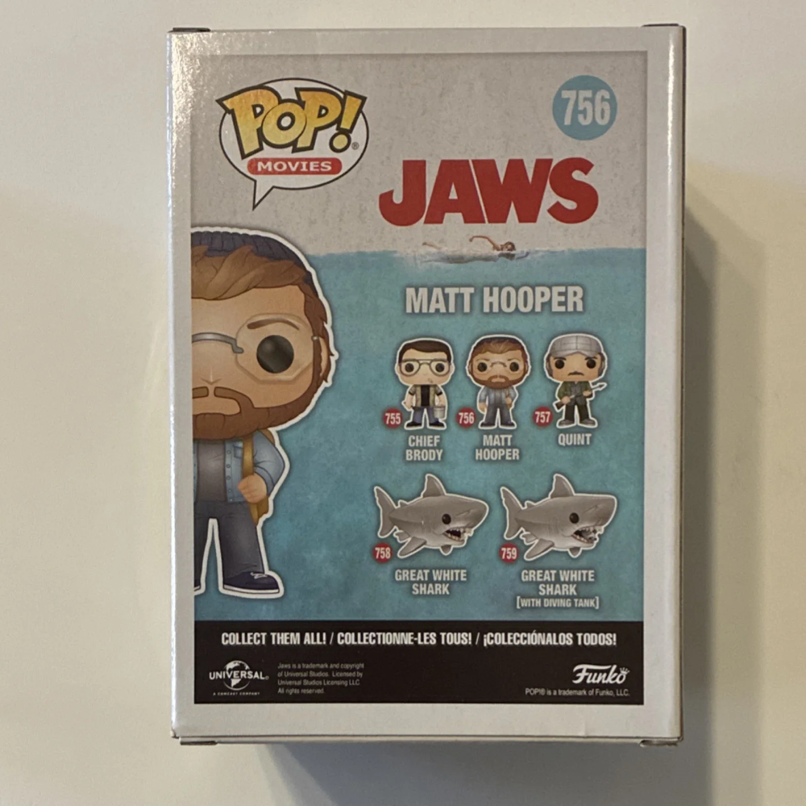 Richard Dreyfuss — Funko Pop Jaws Matt Hooper #756 Signed Vinyl Figure JSA Richard Dreyfuss, image 3