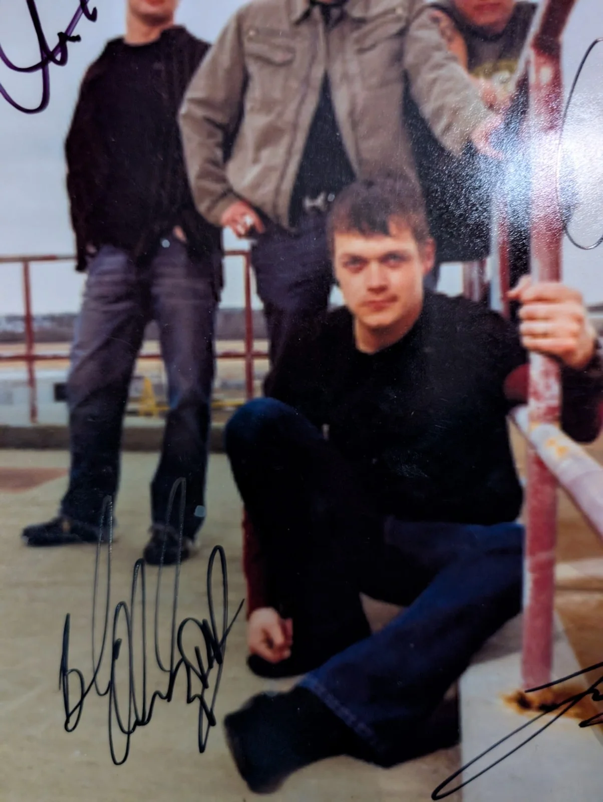 3 Doors Down Signed 8x10 Autographed Photo Brad Arnold 4 Band Members PROOF, image 2
