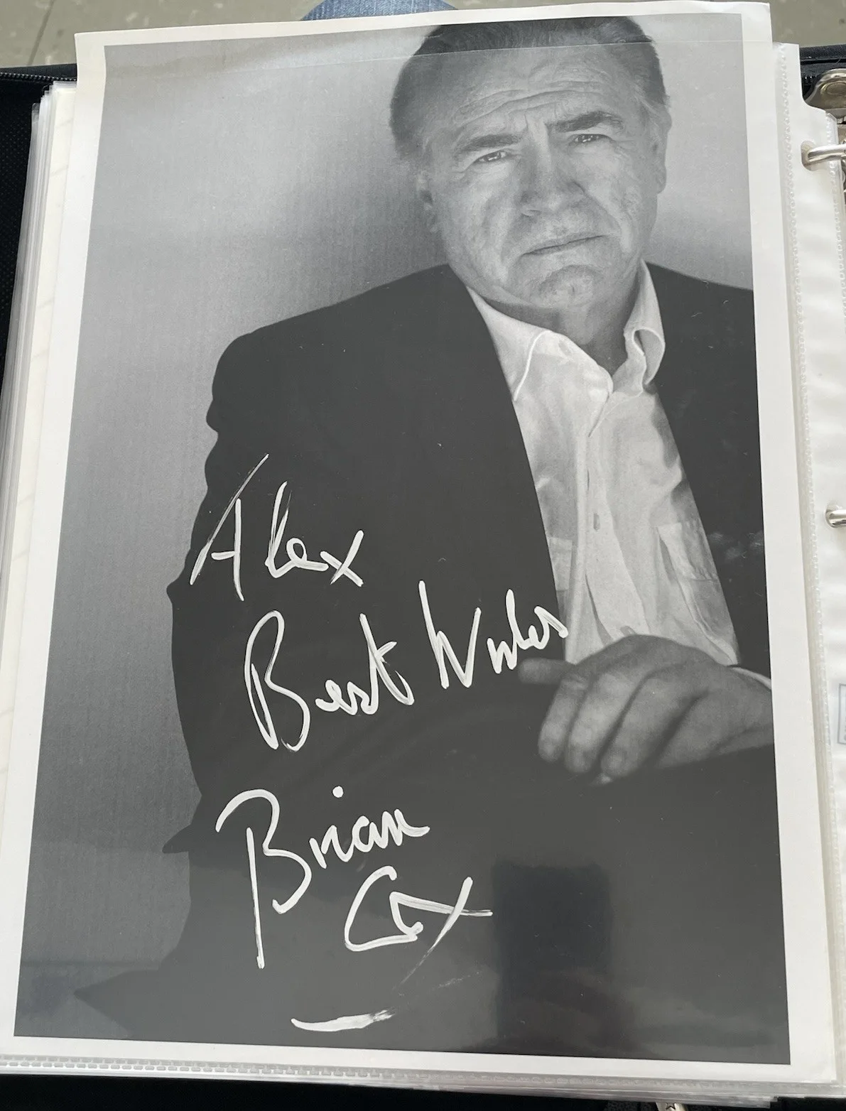 Brian Cox — Brian Cox Autograph Color Glossy Photo Signed & Inscribed Hollywood Actor Rare