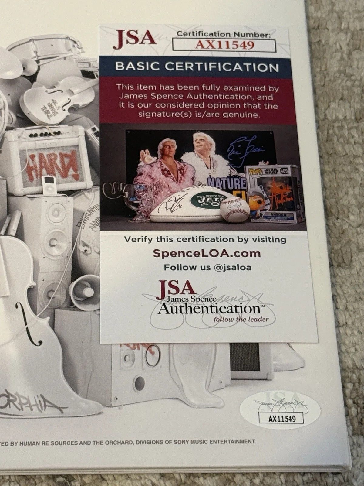 RAYE SIGNED MY 21st CENTURY BLUES VINYL LP - JSA COA, image 3