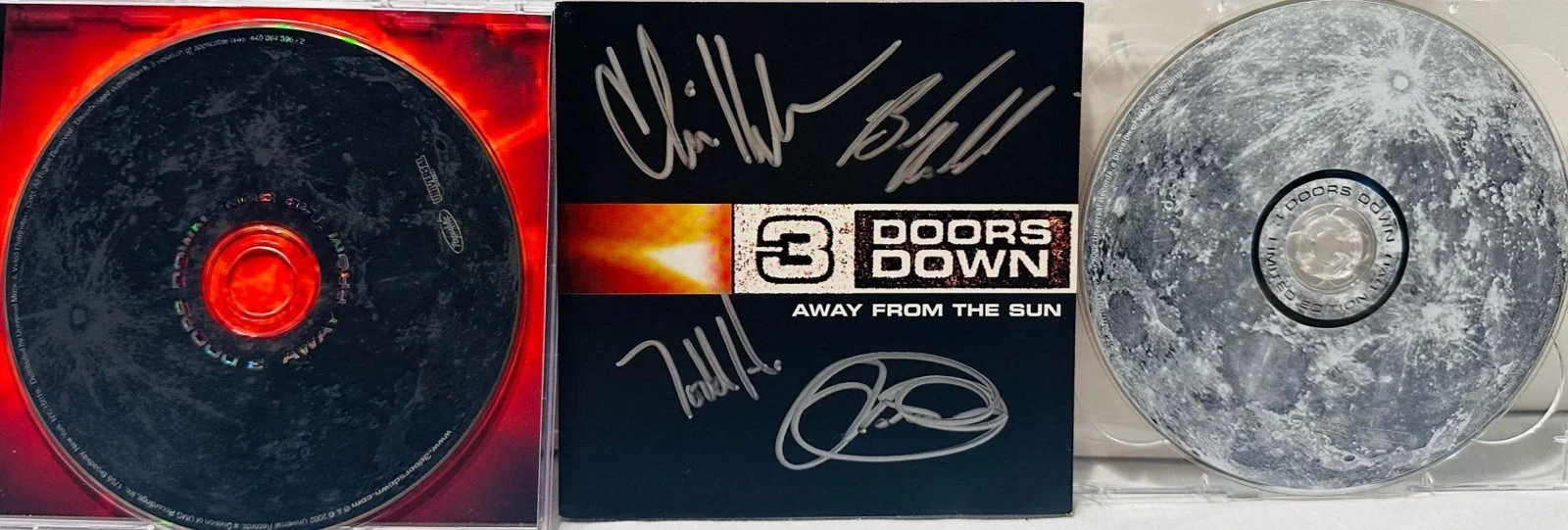 3 Doors Down . CD Away From the Sun Authentic Signatures From The Whole Band ., image 5