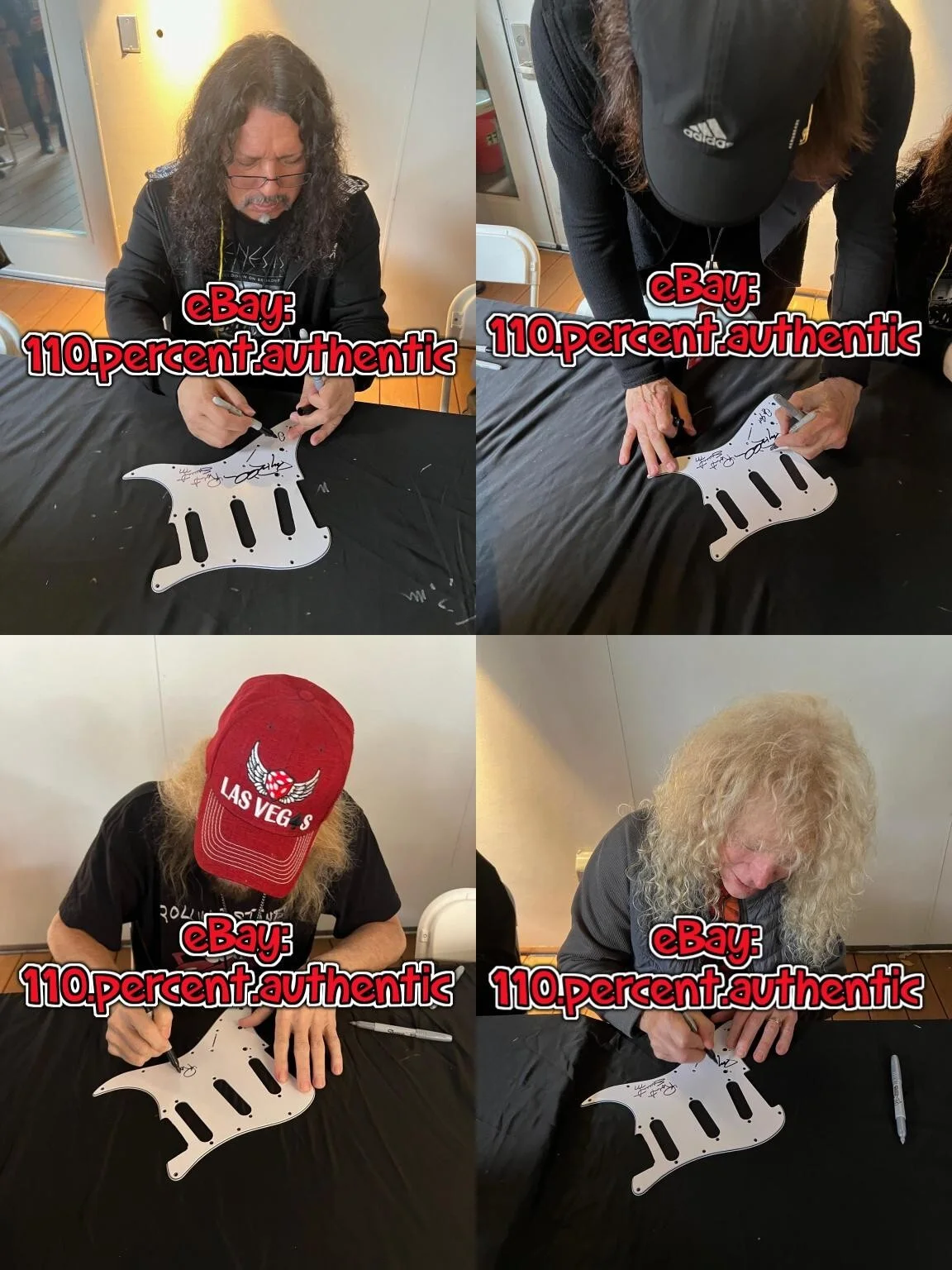 STRYPER x4 ENTIRE BAND AUTOGRAPH SIGNED GUITAR PICKGUARD *EXACT PROOF*, image 3