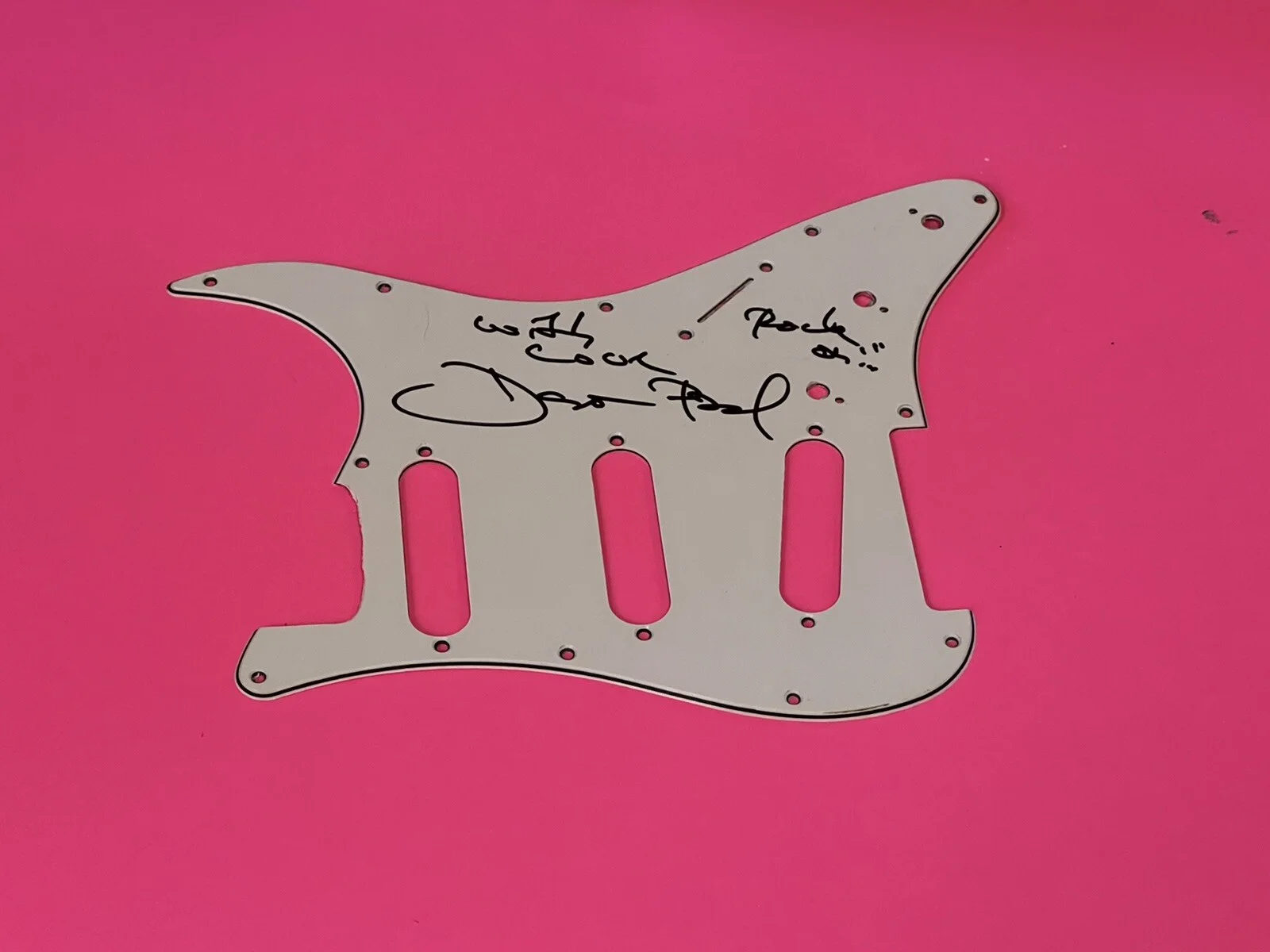 DORO PESCH WARLOCK AUTOGRAPH SIGNED GUITAR PICKGUARD *EXACT PROOF*, image 2