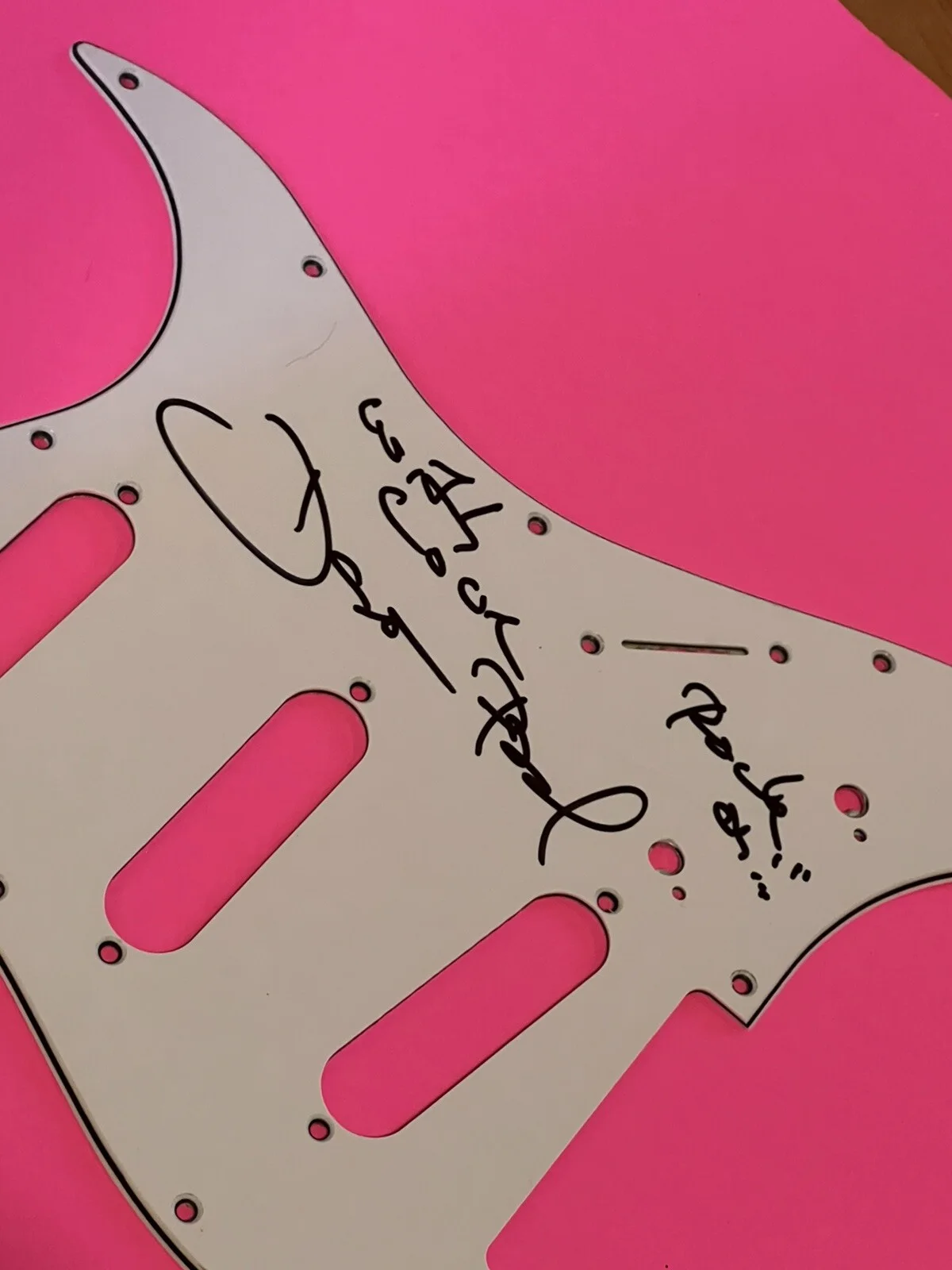 DORO PESCH WARLOCK AUTOGRAPH SIGNED GUITAR PICKGUARD *EXACT PROOF*, image 4