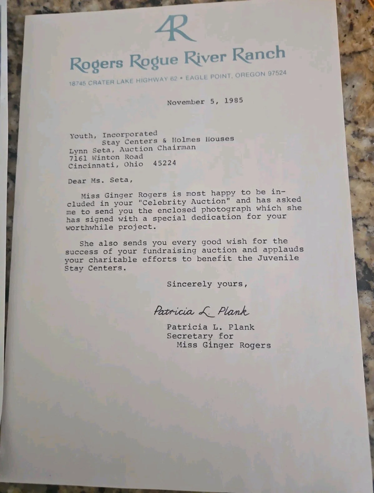 Ginger Rogers Photo Autographed w Provenance Letter Vintage Hollywood Actress, изображение 2